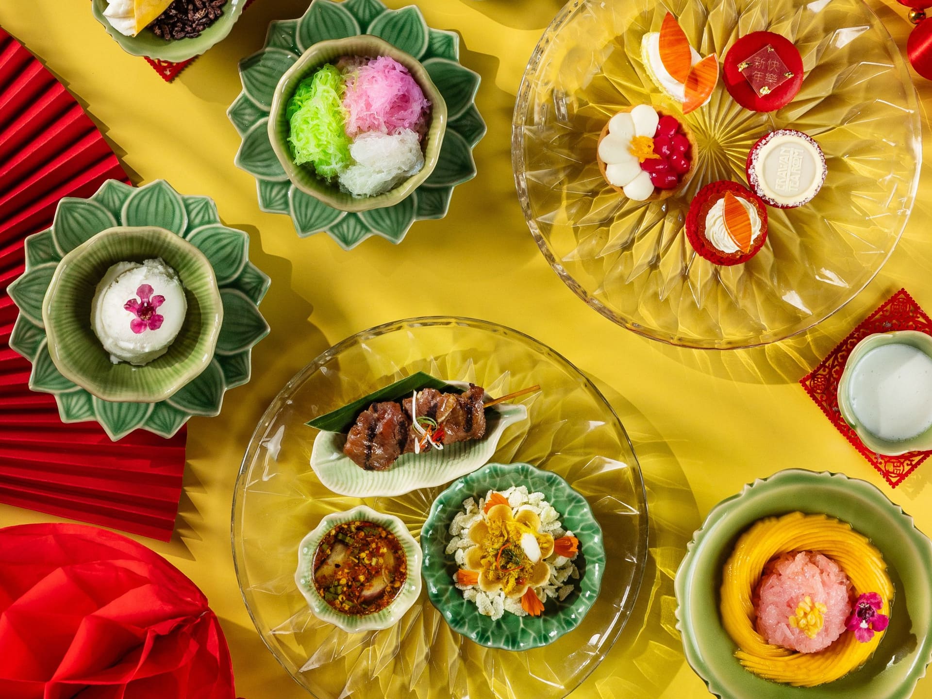 Grand Hyatt Erawan Bangkok Chinese Afternoon Tea Full Set Closeup