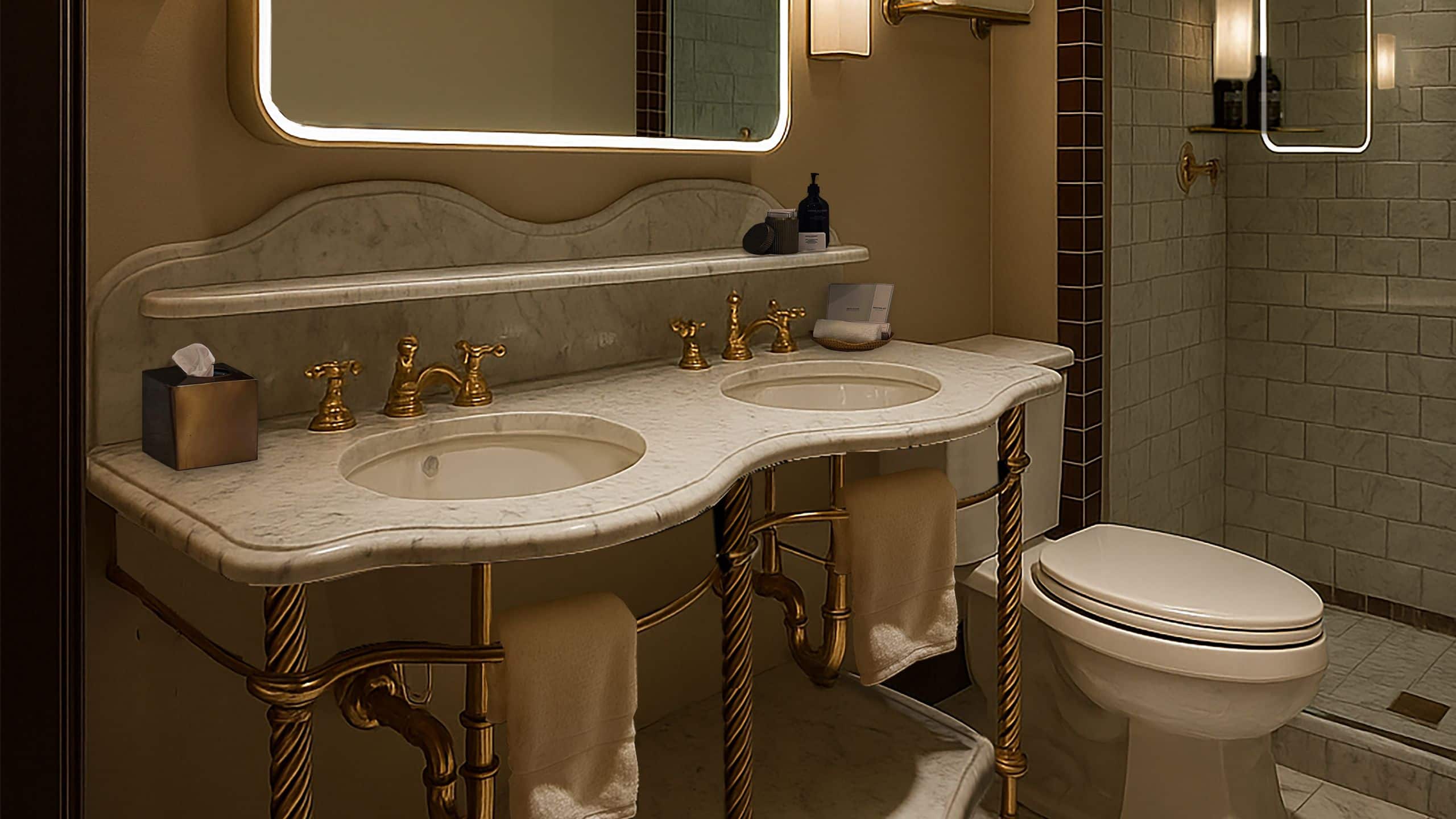 2 of 2 The Driskill Guestroom Bathroom