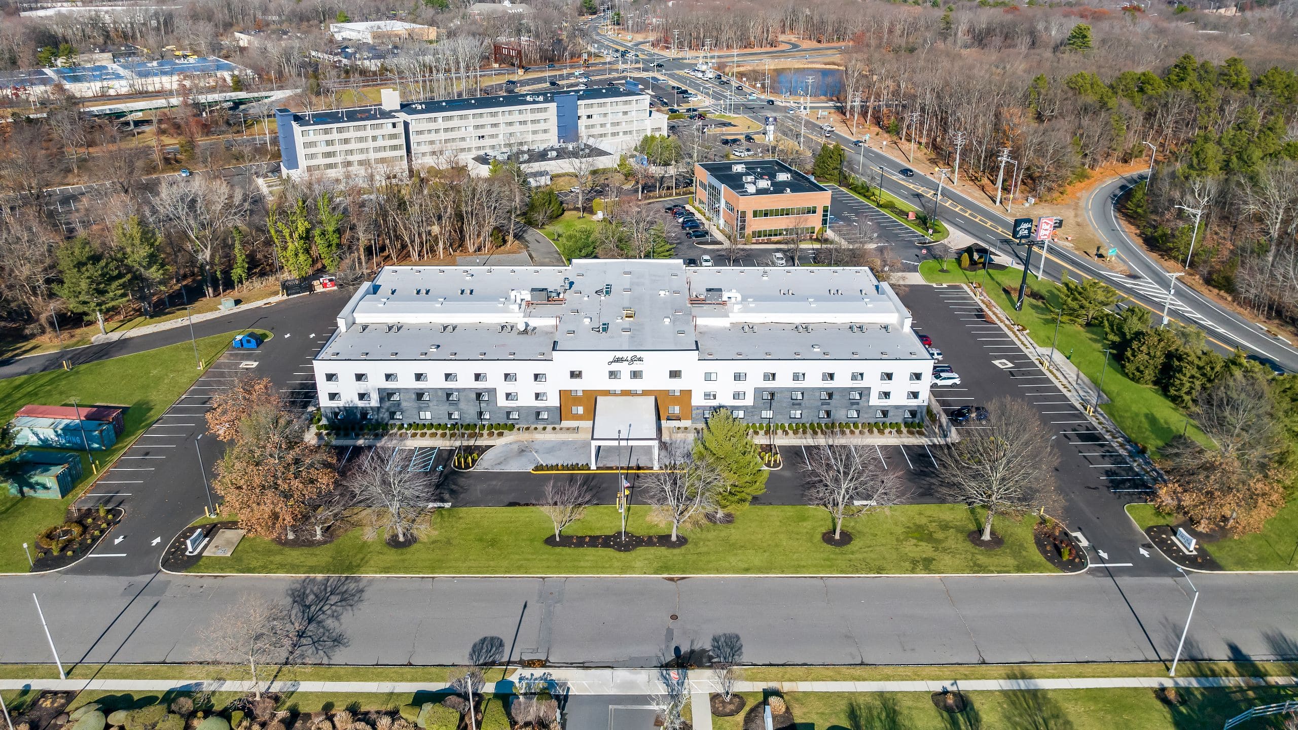 Latitude Suites Tinton Falls Aerial Front View