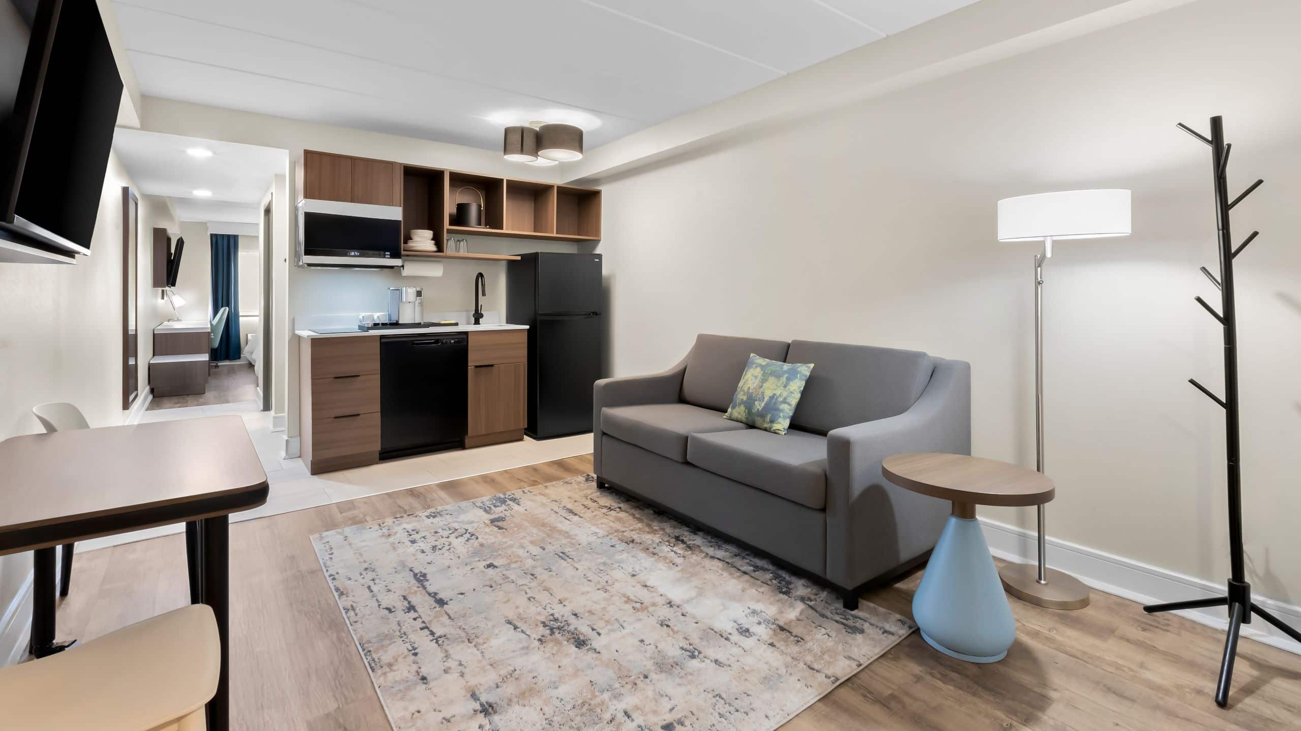 Latitude Suites Tinton Falls Two Queens Guestroom Living Area