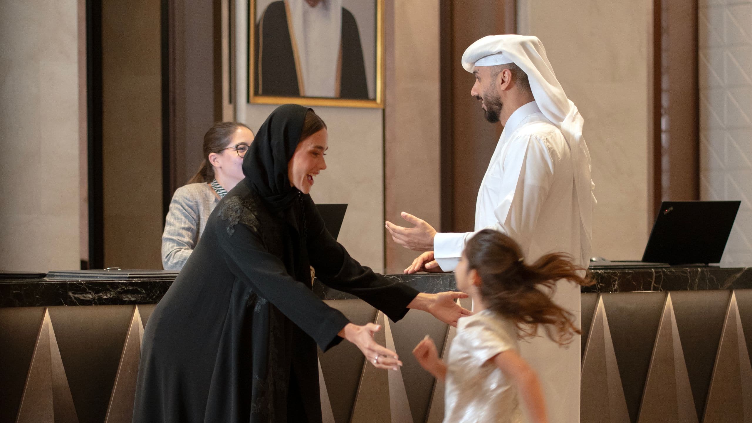 Park Hyatt Doha Lobby Family Checkin