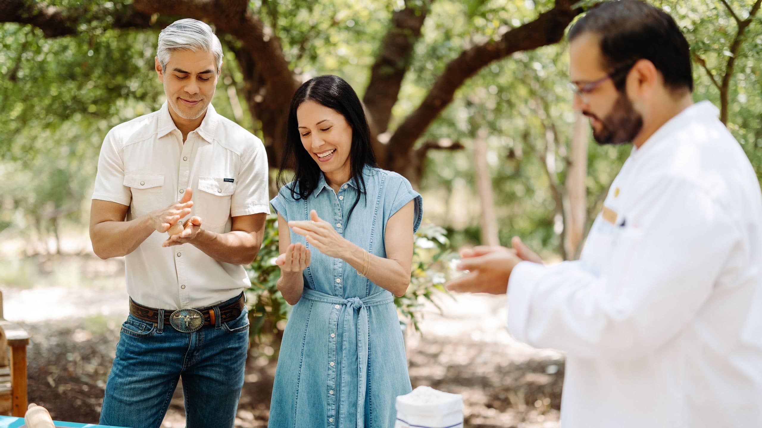 Hyatt Vacation Club at Wild Oak Ranch Couple At Outdoor Cooking Class With Chef