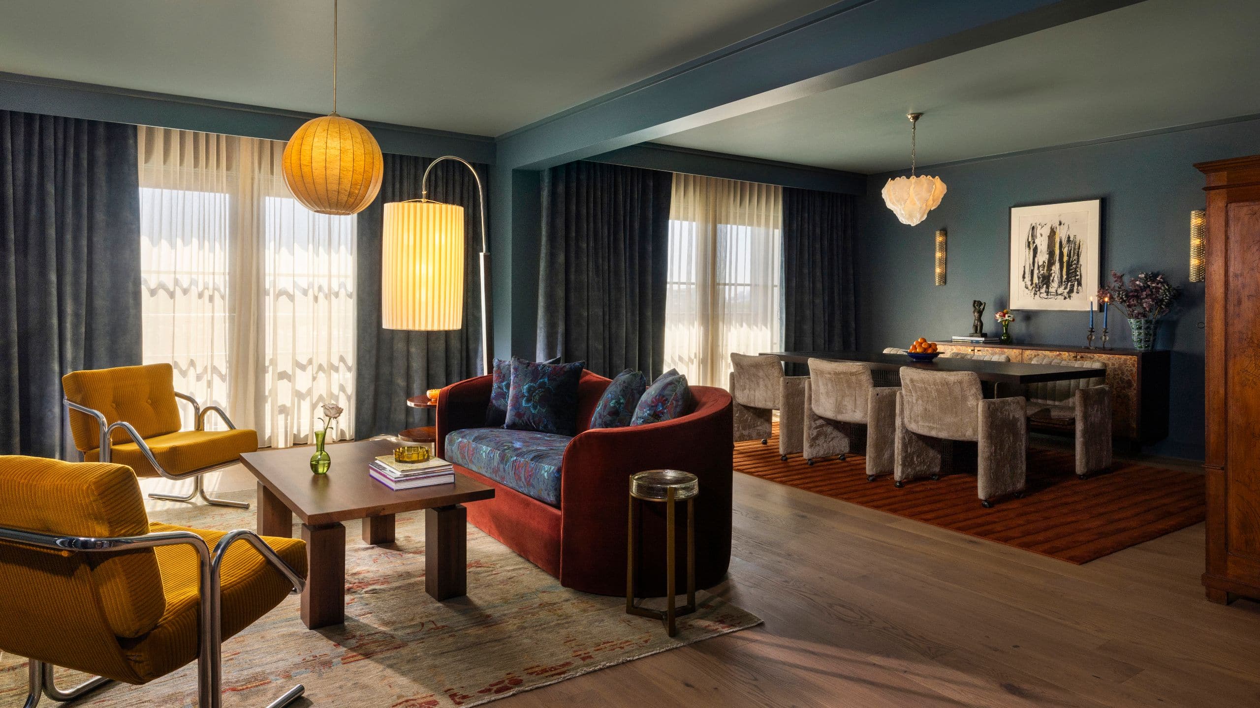 Hotel Daphne Penthouse Suite Common Room Wide