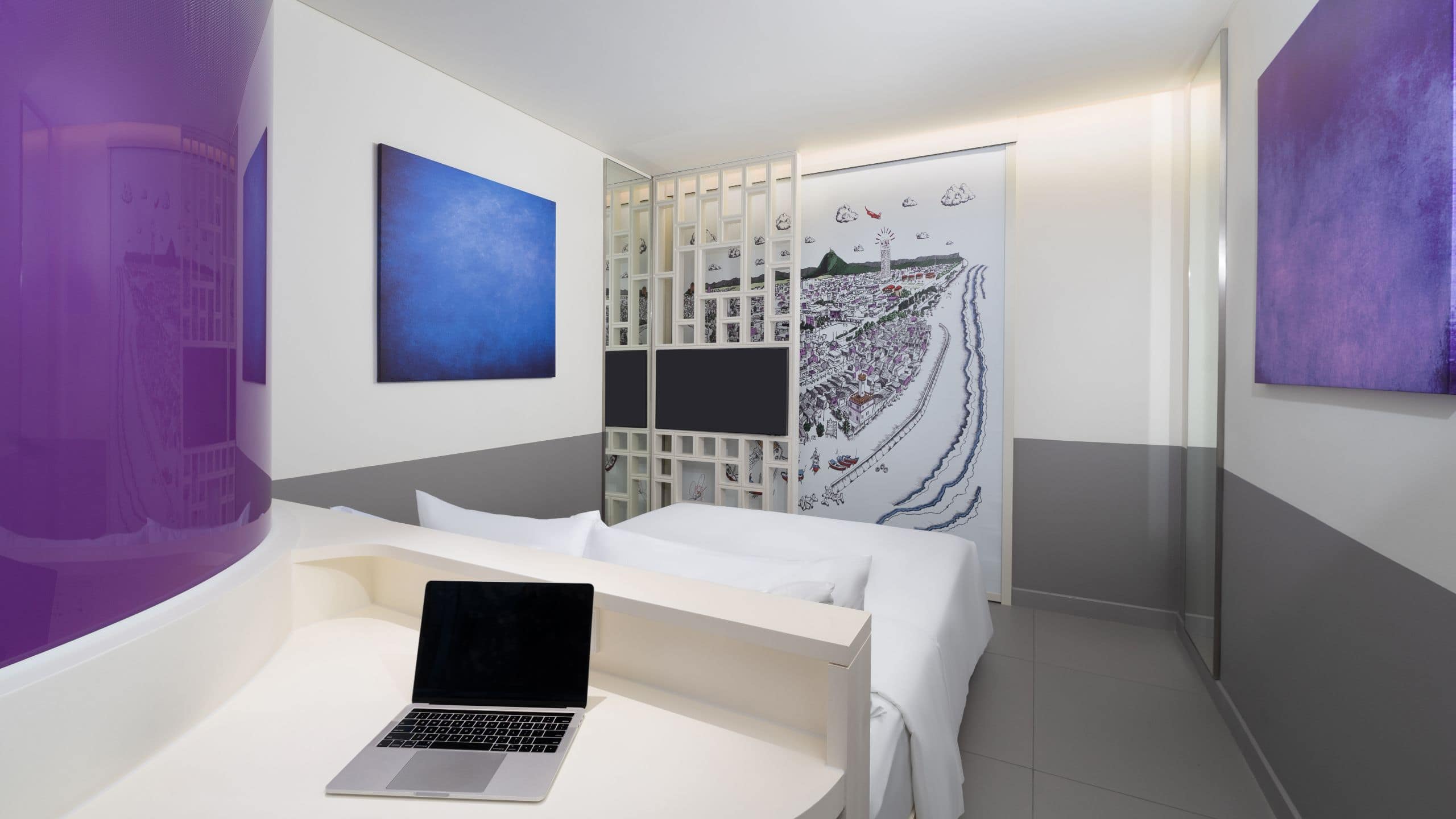 2 of 3 Wink Hotel Tuy Hoa Beach One Queen Bed Neighborhood View With Blackout Blind