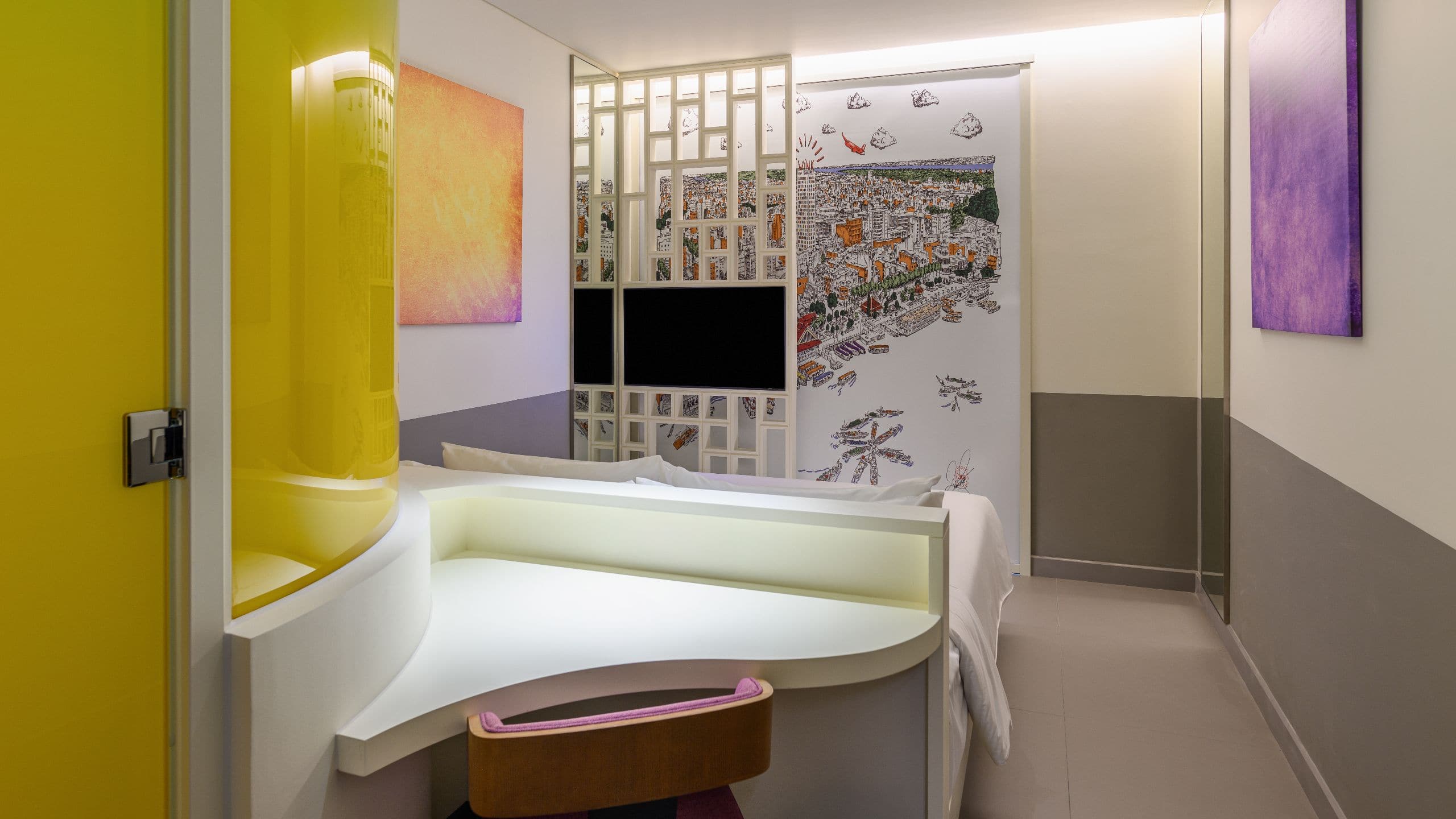 Wink Hotel Danang Riverside One Queen Bed Neighborhood View With Blackout Blind