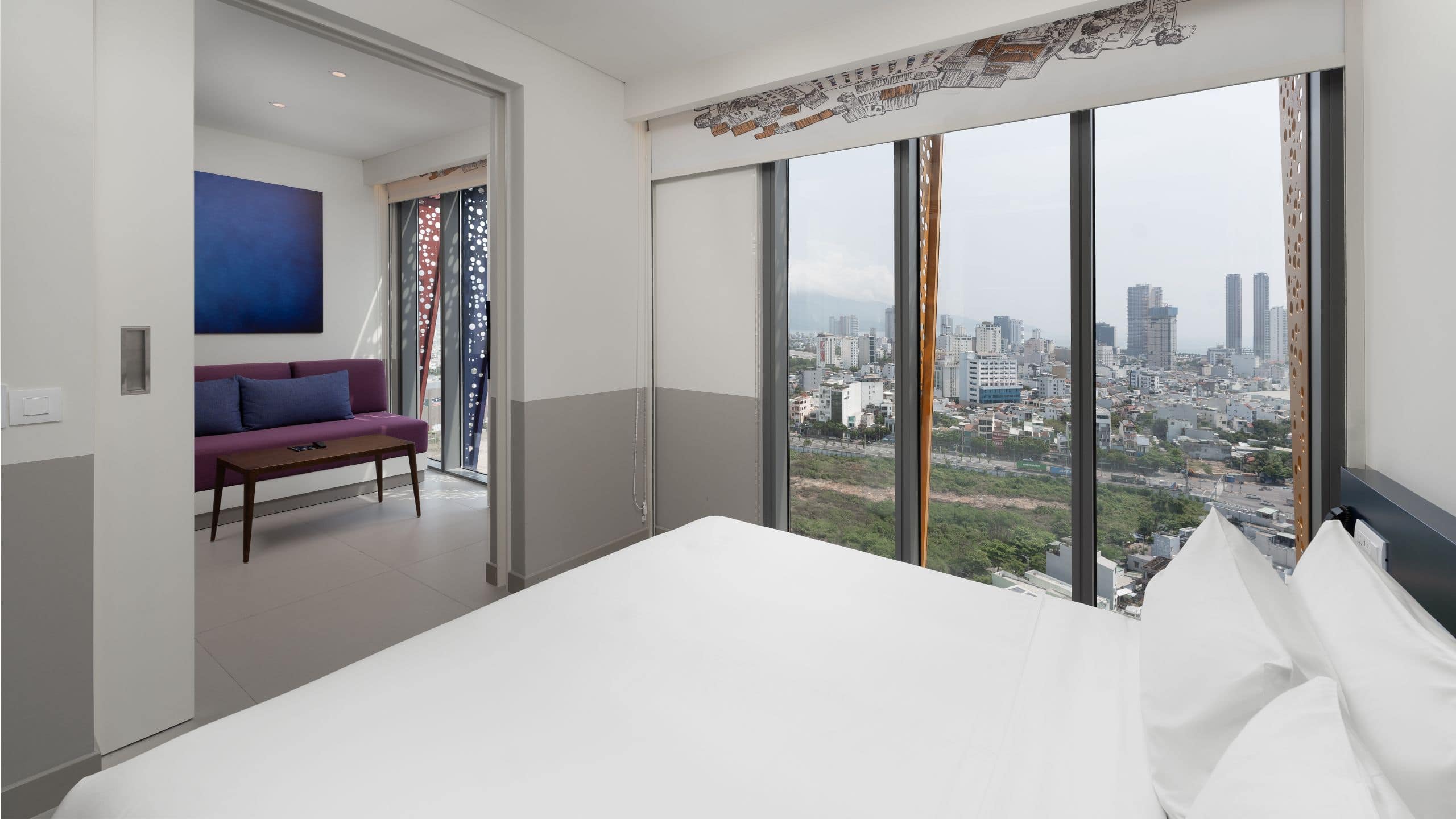 Wink Hotel Danang Riverside One King Bed Suite City View Master Bedroom