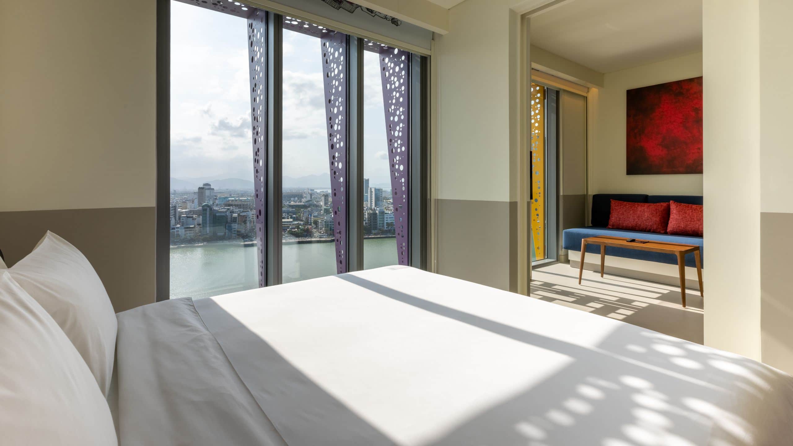 Wink Hotel Danang Riverside One King Bed Suite River View Master Bedroom