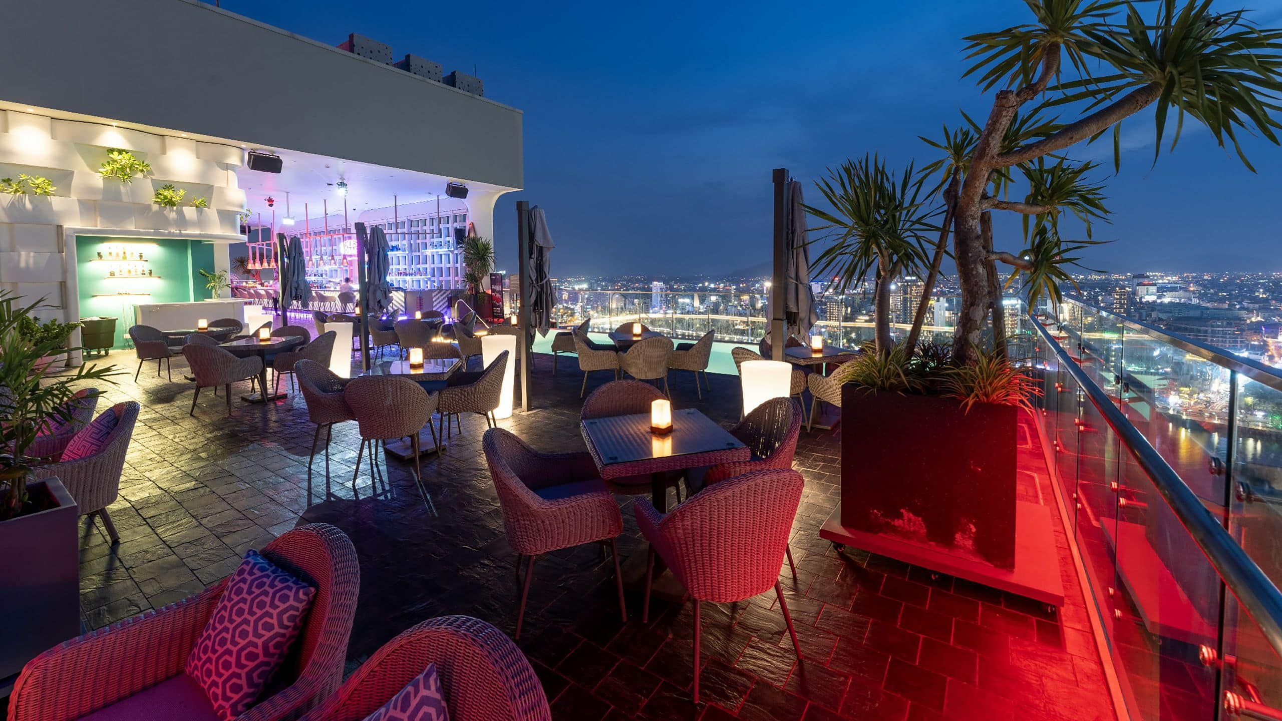 2 of 4 Wink Hotel Danang Riverside Endless Summer Rooftop Bar Night City View
