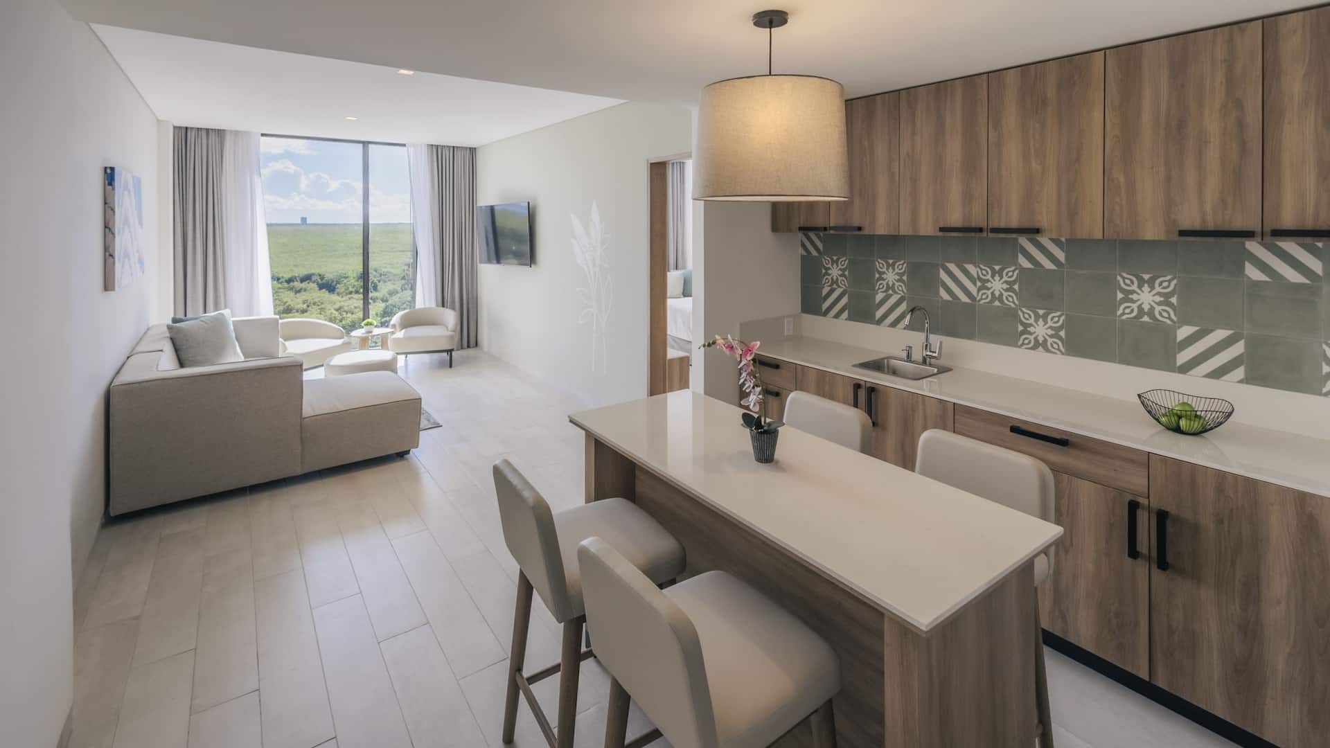 1 of 4 Hyatt Place Cancun Airport One Bedroom King Suite Dining Area