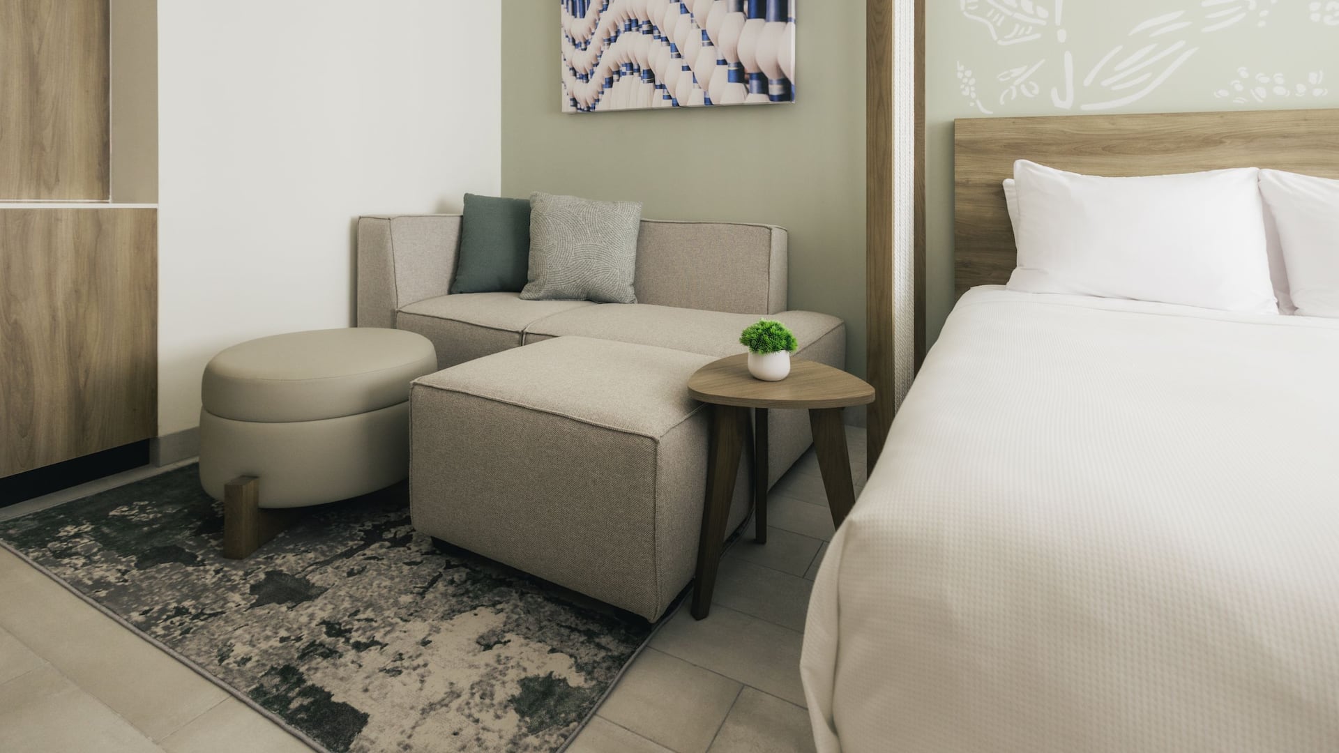 3 of 3 Hyatt Place Cancun Airport Two Queen Beds Cozy Corner