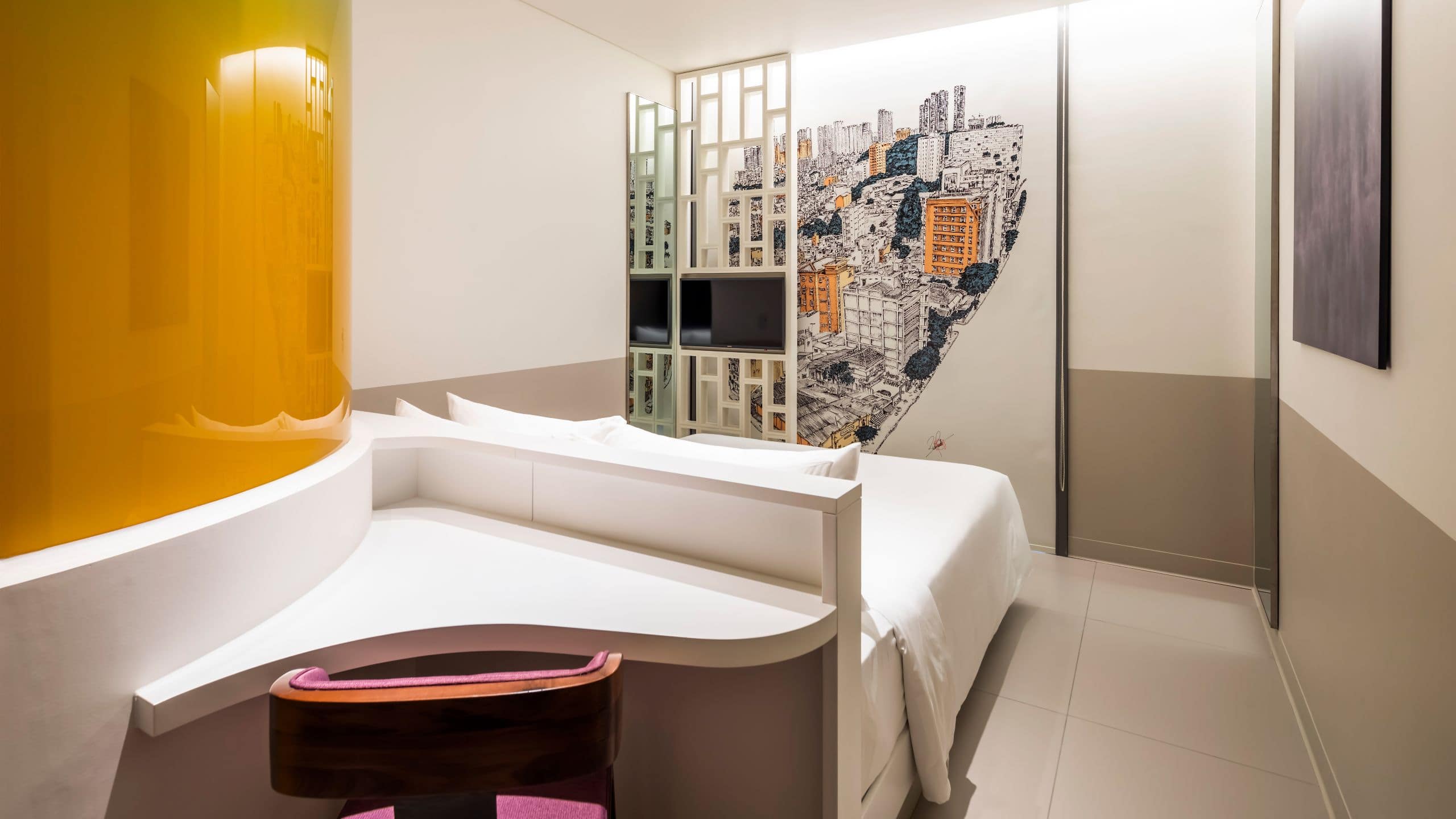 Wink Hotel Saigon Centre One Queen Bed Neighborhood View With Blackout Blind