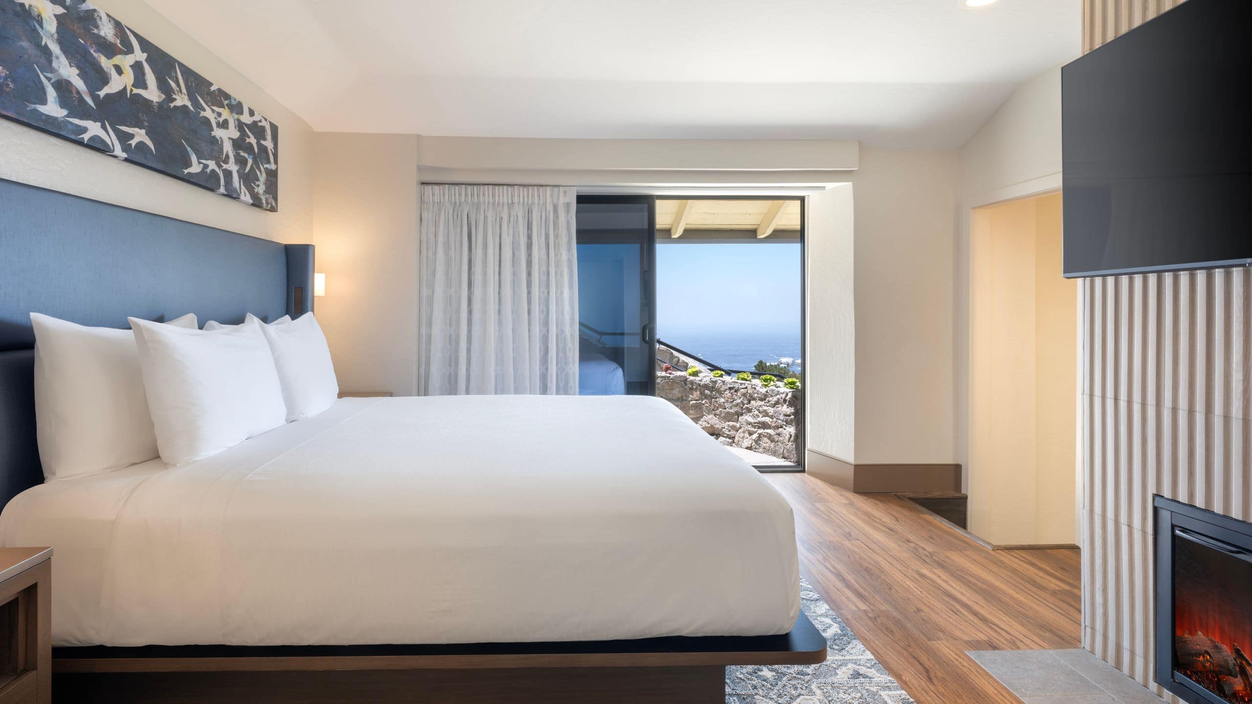 Hyatt Carmel Highlands Bedroom With Fireplace