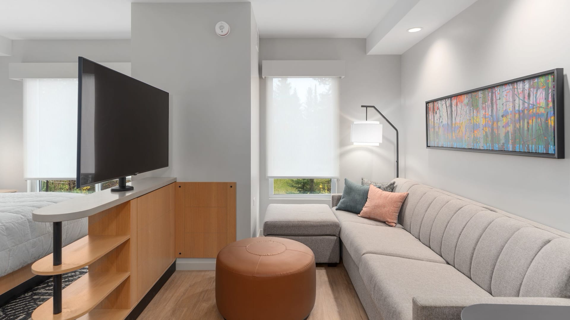 2 of 3 Hyatt House Thunder Bay Sleeper Sofa Living Area