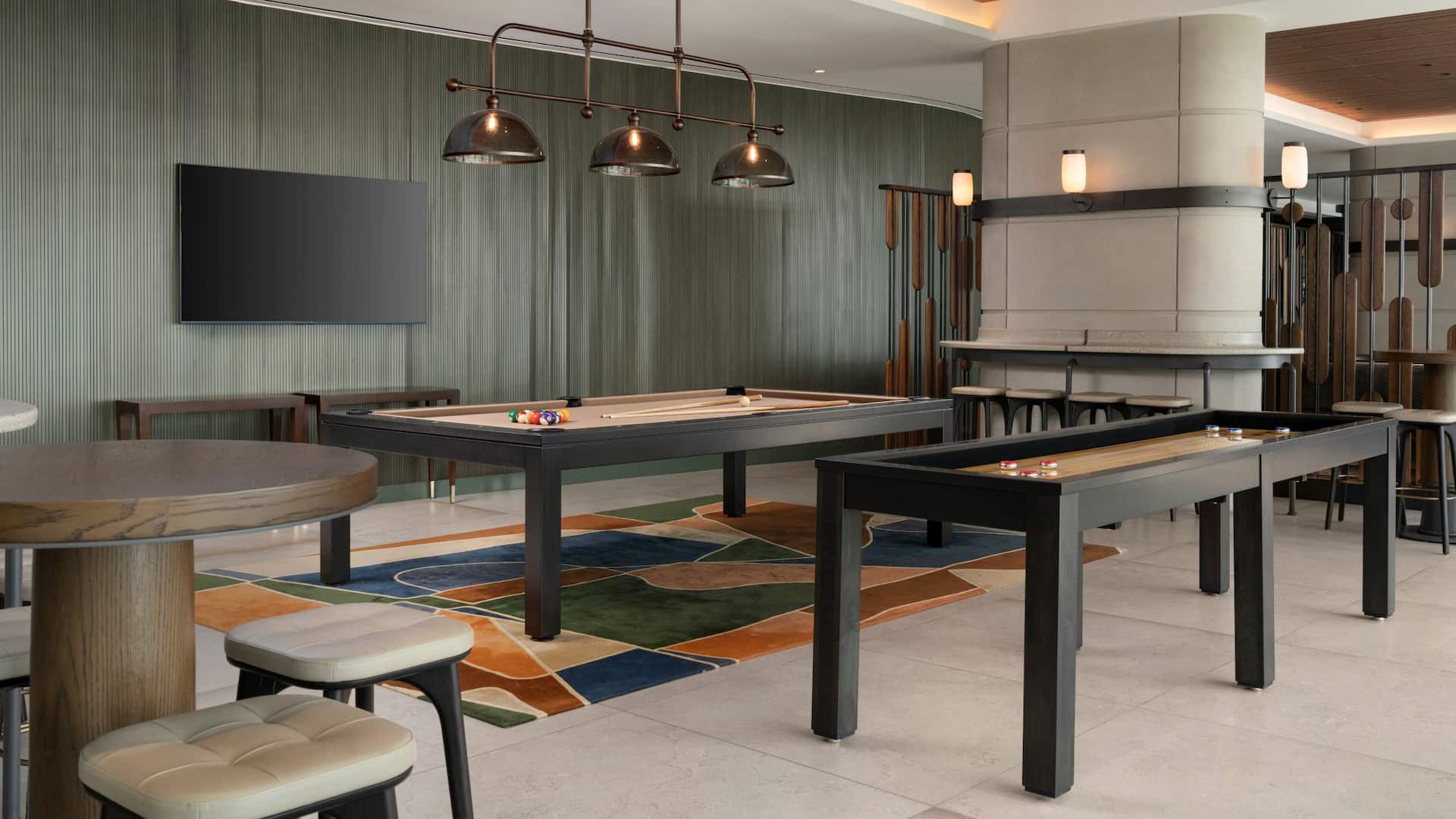 Hyatt Regency Jersey City on the Hudson Pool Table And Shuffle Board Game Zone