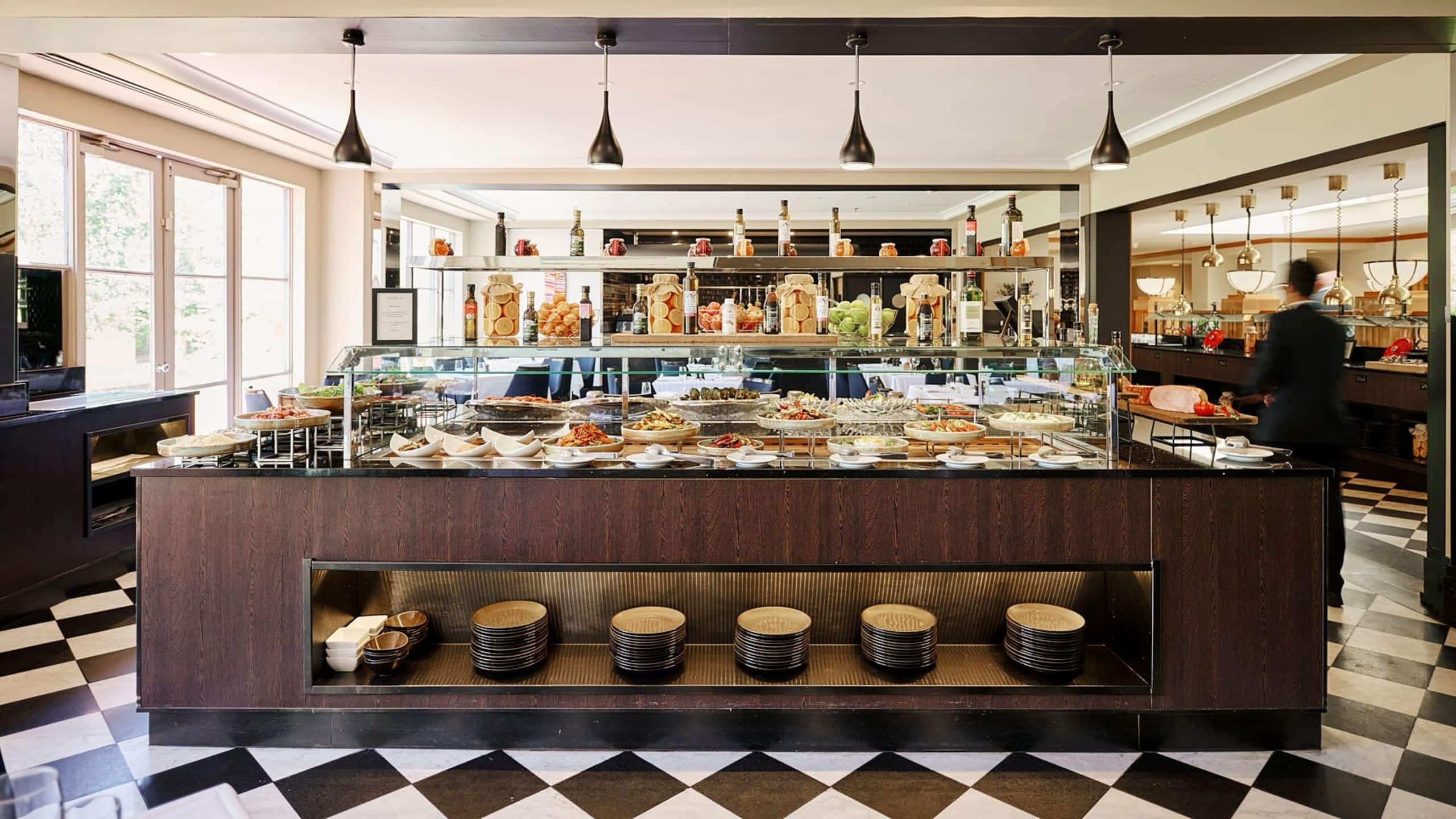 Hyatt Hotel Canberra - A Park Hyatt Hotel The Promenade Cafe Buffet Spring Table Back