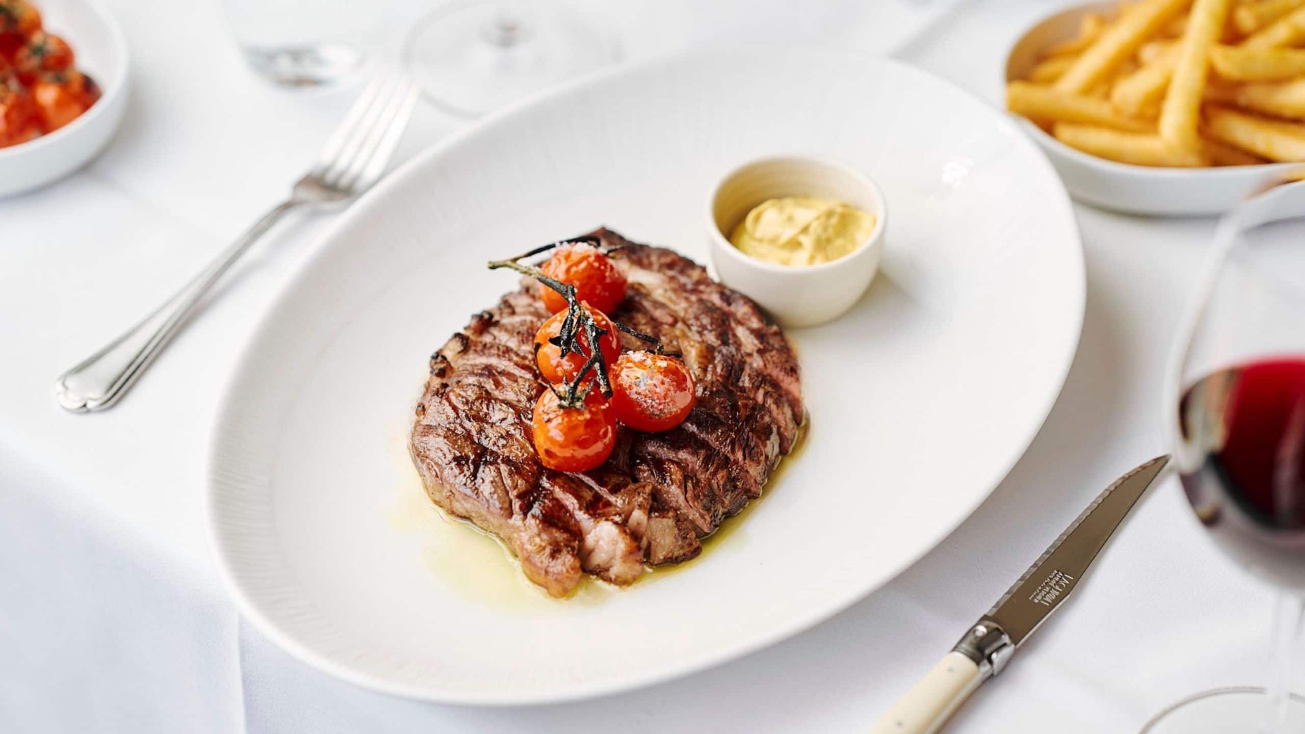 Hyatt Hotel Canberra - A Park Hyatt Hotel The Grill Ribeye Steak Mustard Tomato