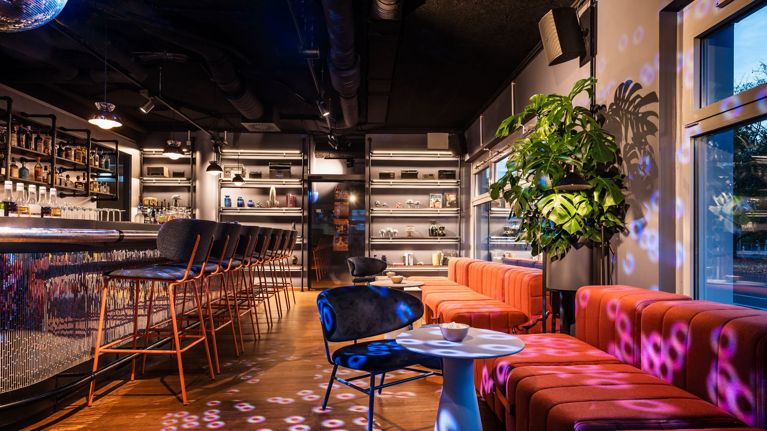 Me and All Hotel Berlin East Side Bar Seating Are Window