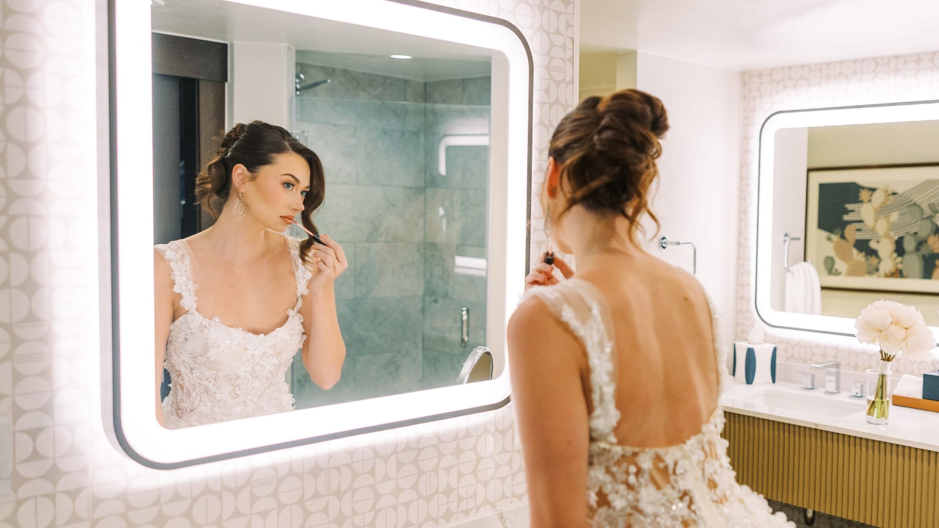Hyatt Regency Austin Wedding Bride Getting Ready