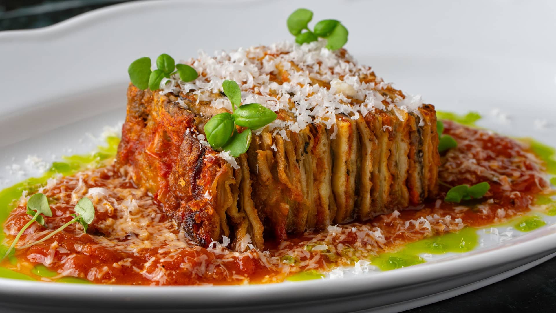 Grand Hyatt Baha Mar Leola 100 Layer Eggplant Lasagna