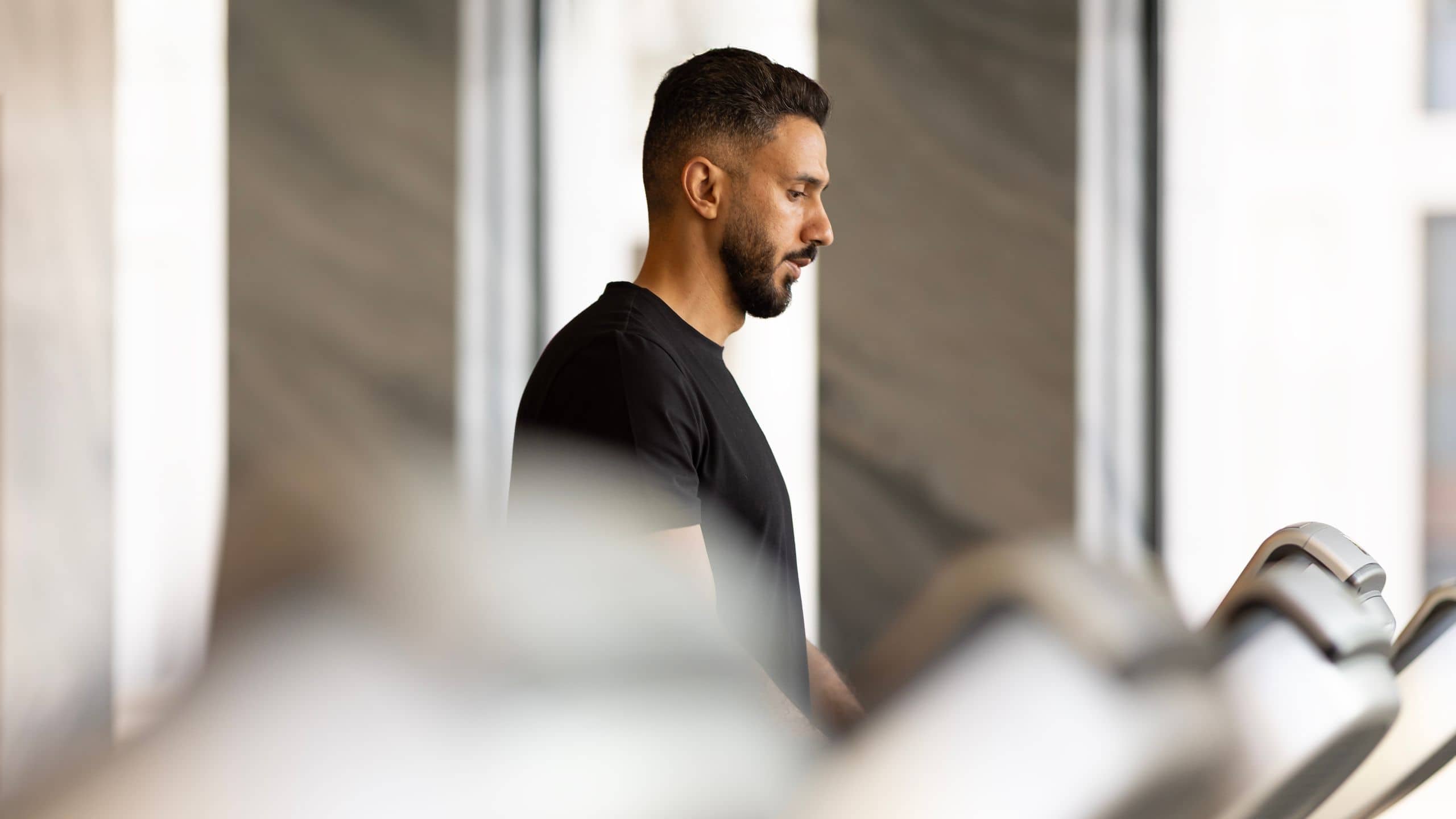 Park Hyatt Doha Gym Man Treadmill