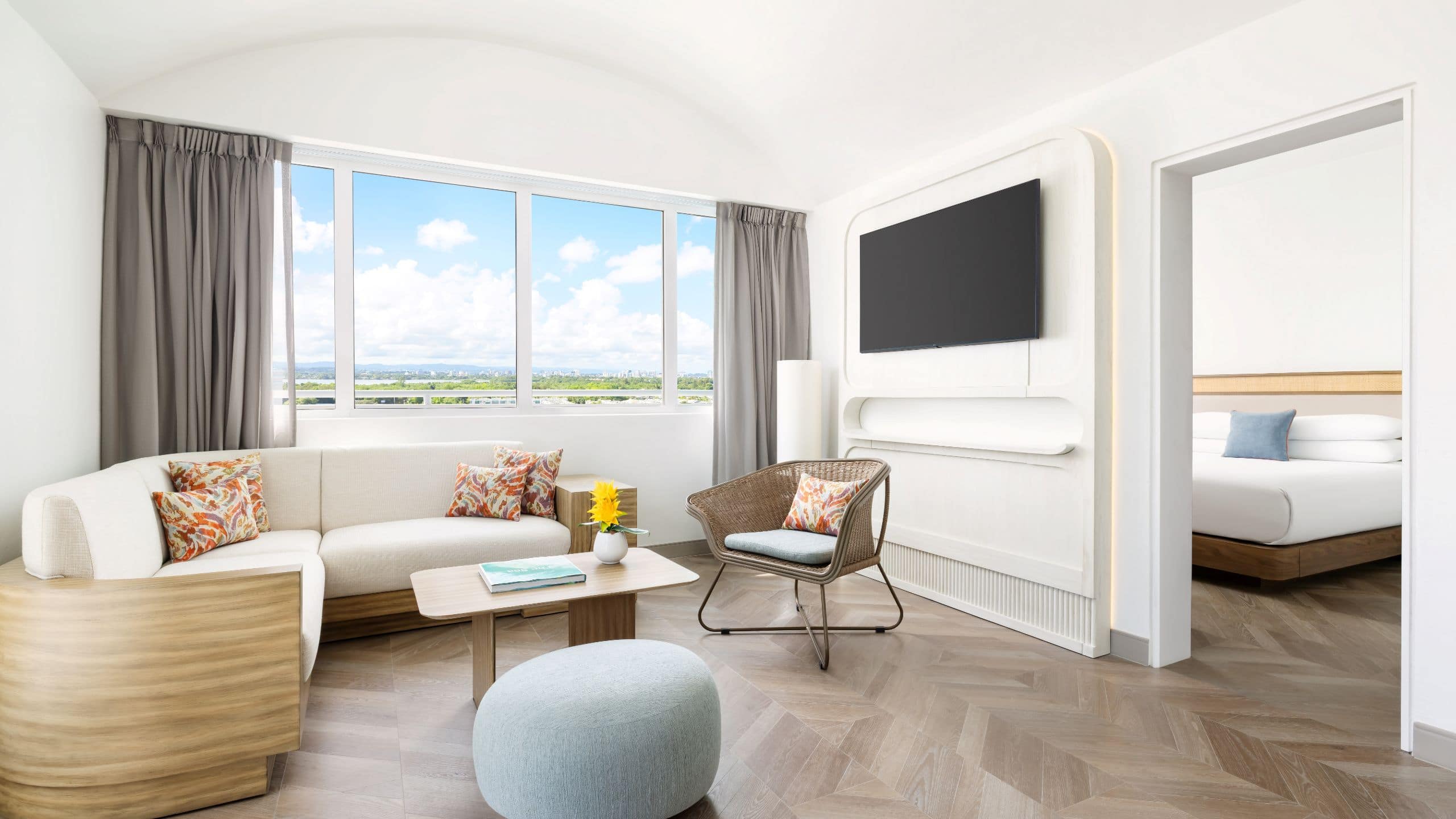 Hyatt Centric San Juan Isla Verde Suite Guest Room And Living Room