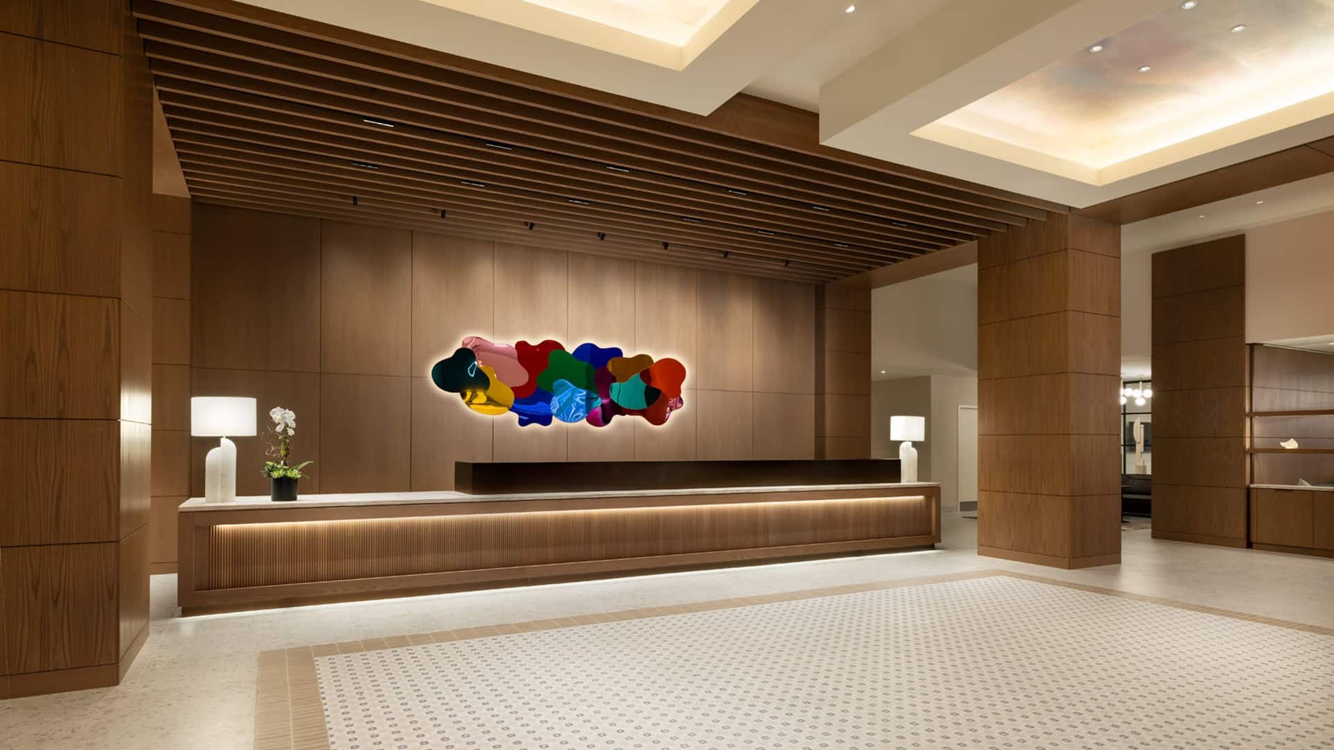 Hyatt Regency Times Square Lobby Front Desk Lights On