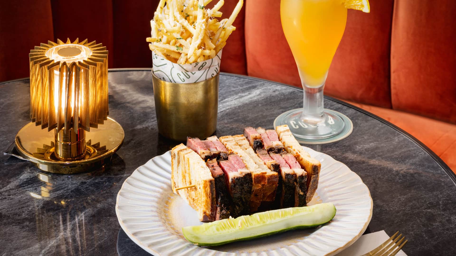 Hyatt Regency Times Square Pastrami Sandwich And Hudson Yards Pommes Frites