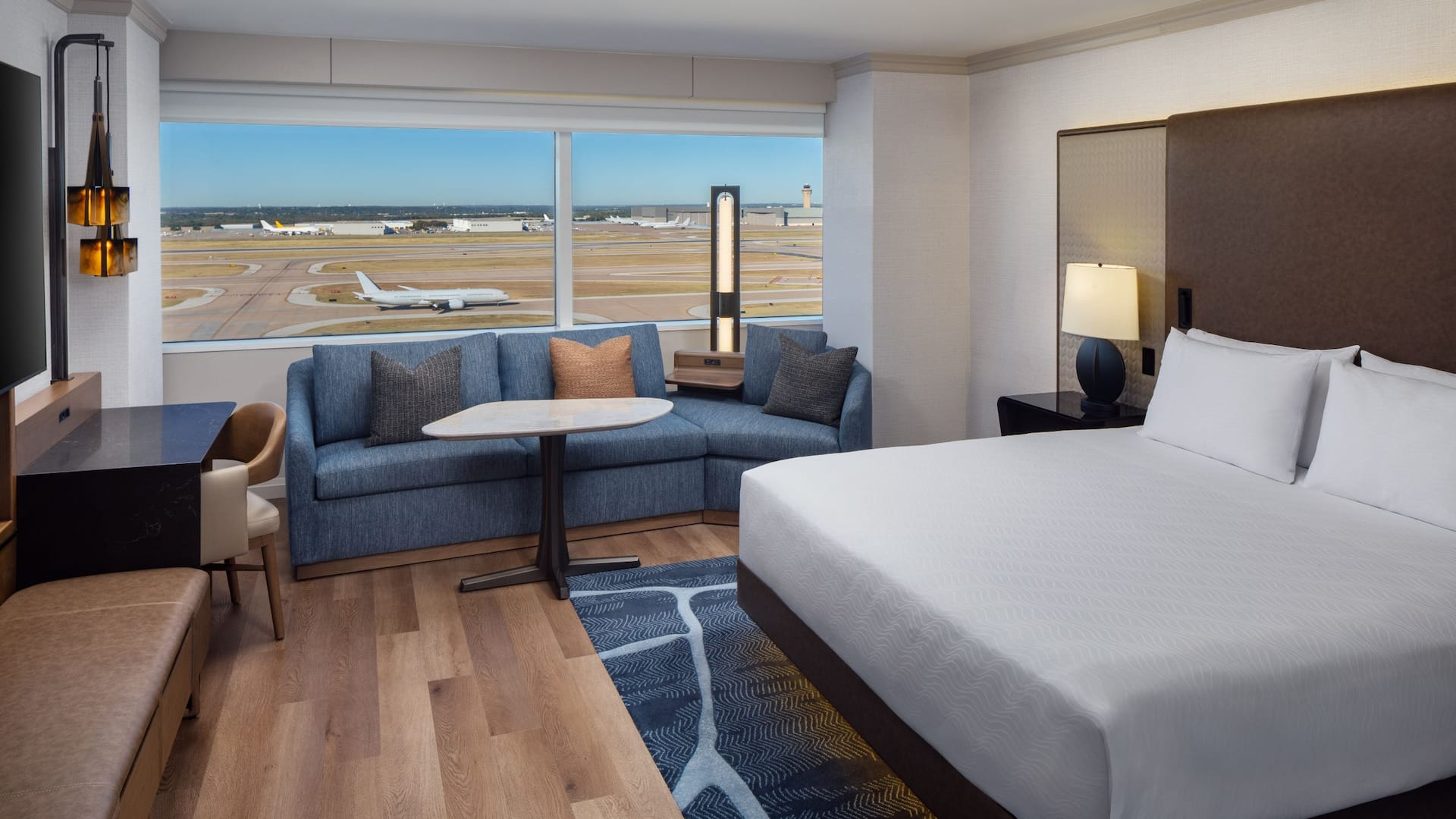 Grand Hyatt DFW King Bed Runway View