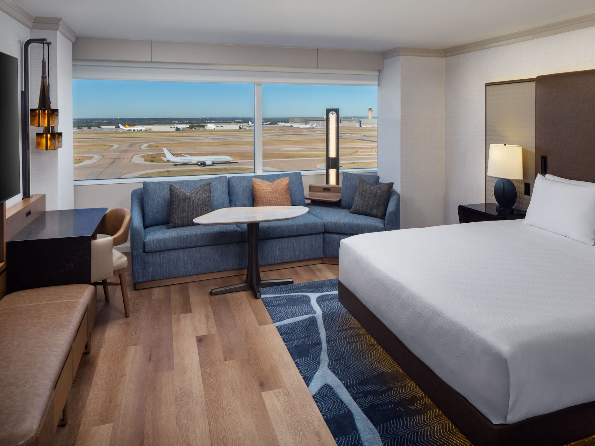 Grand Hyatt DFW King Bed Runway View