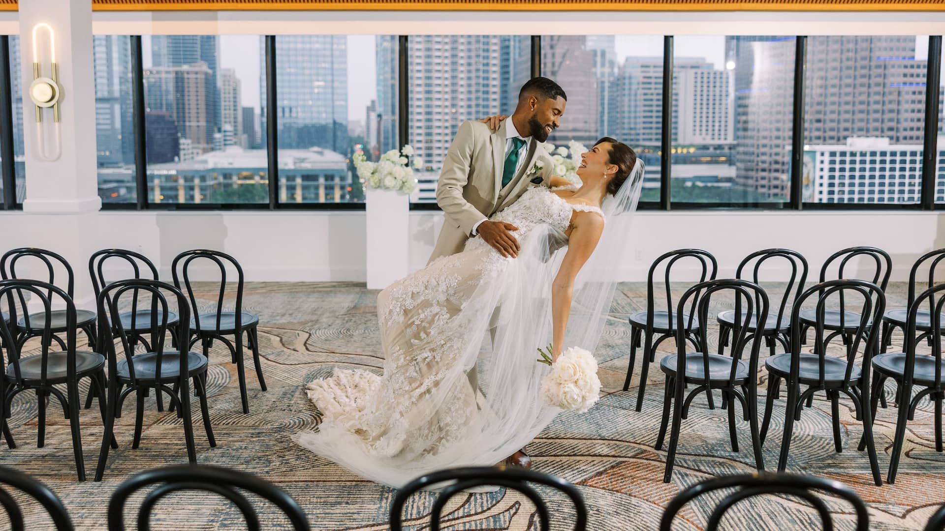 Hyatt Regency Austin Wedding Foothills Ballroom Chairs