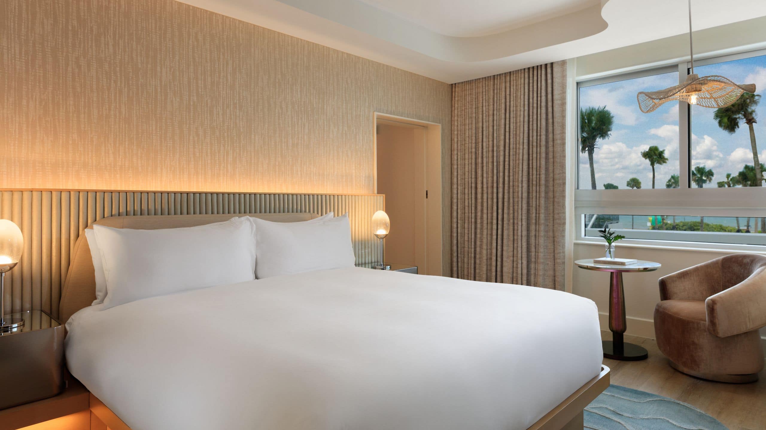 Andaz Miami Beach Suite Bedroom With Pool Views