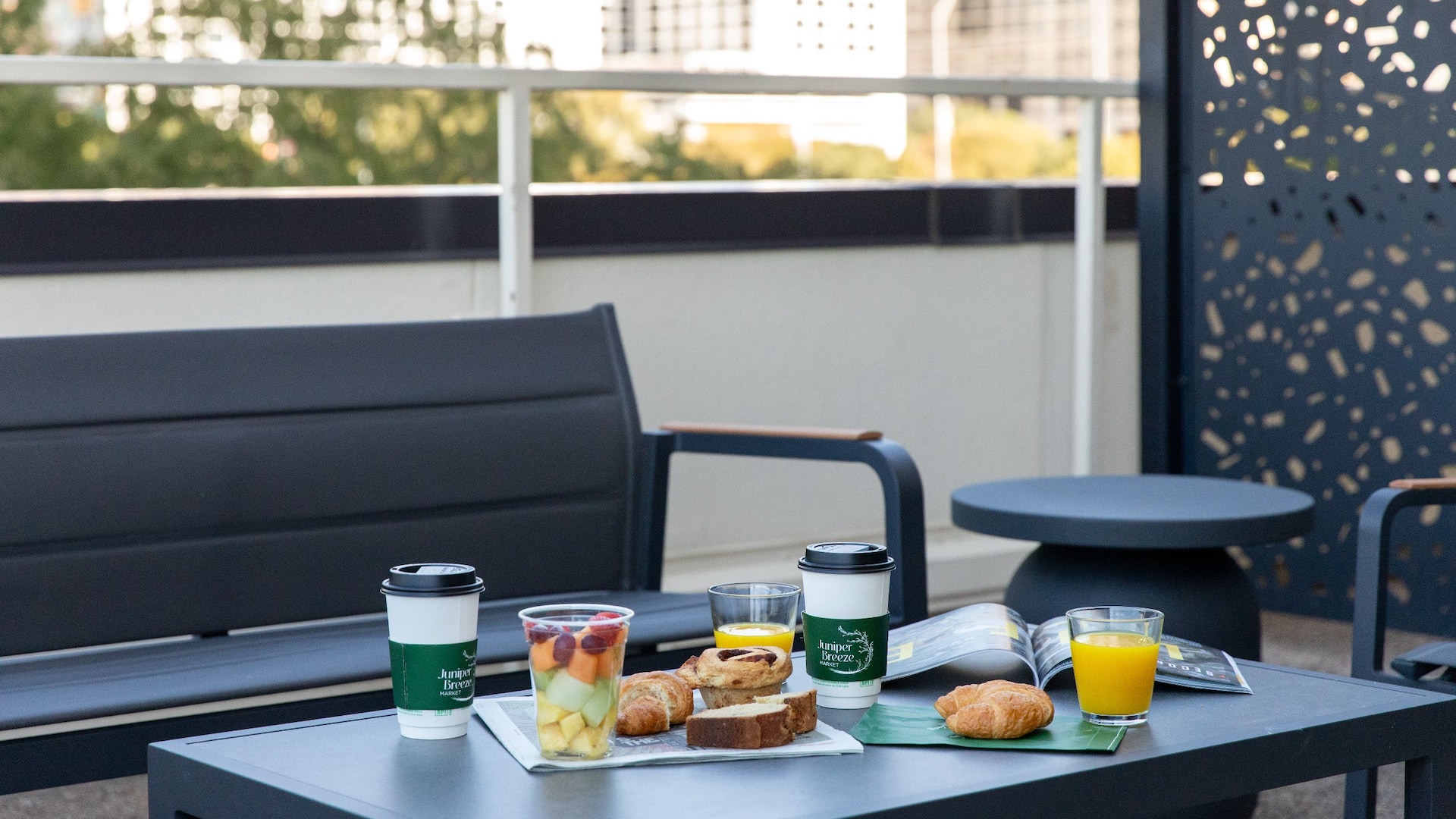 2 of 3 Hyatt Regency Austin Breakfast Setup Guestroom Patio