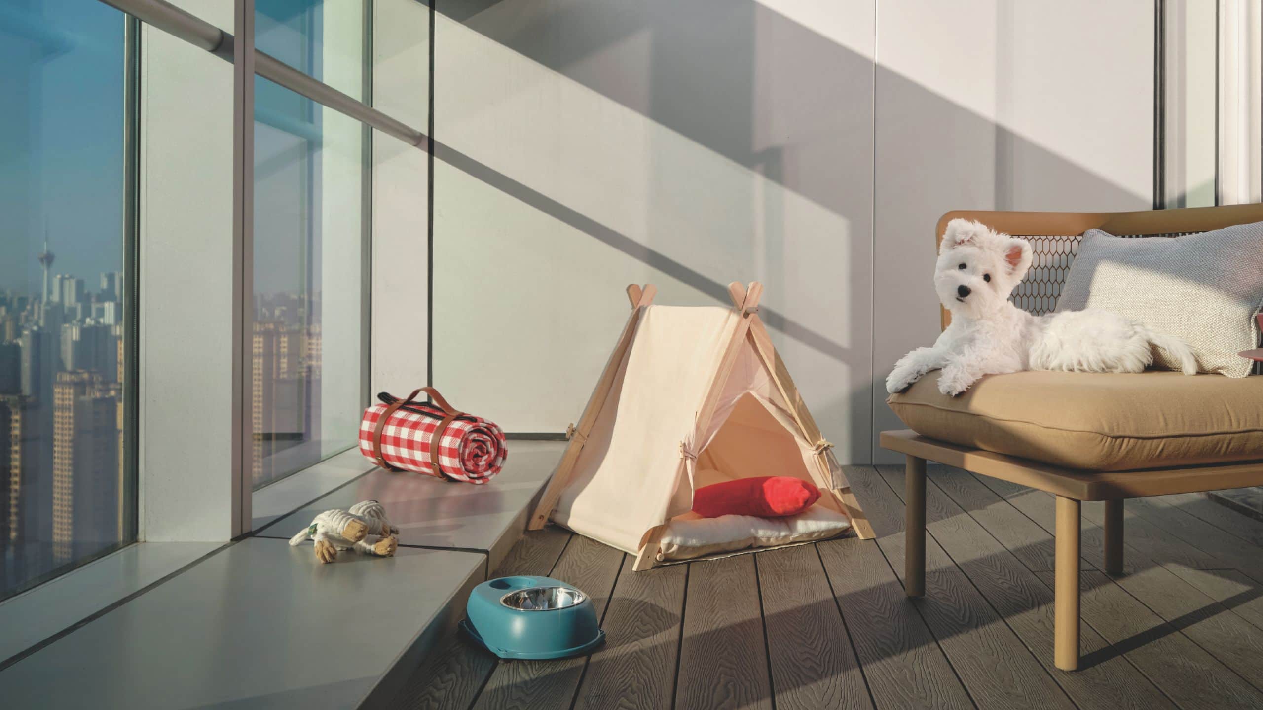 3 of 4 Hyatt Centric The Ring Chengdu Pet Friendly Room Balcony