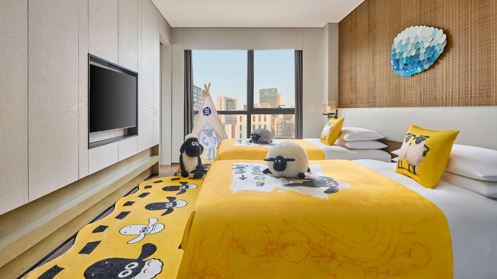 1 of 1 Hyatt Place Shanghai Lingang Xinchen International Conference Center Shaun The Sheep Family Theme Twin Bed