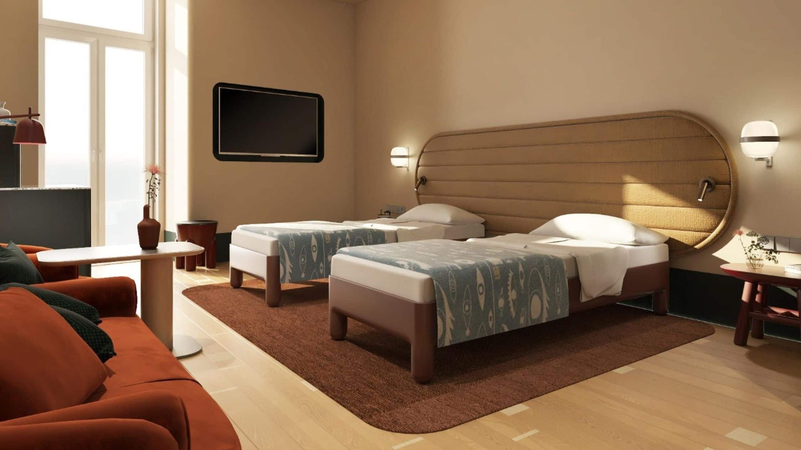 The Standard, Lisbon Twin Rooms Layout