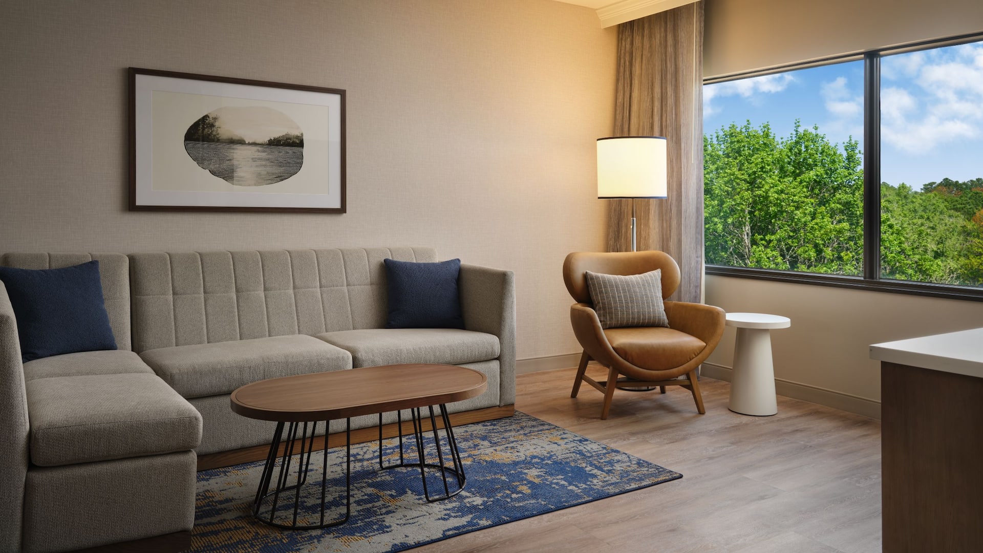 Hyatt Regency Suites Atlanta Northwest One King Suite Living Room