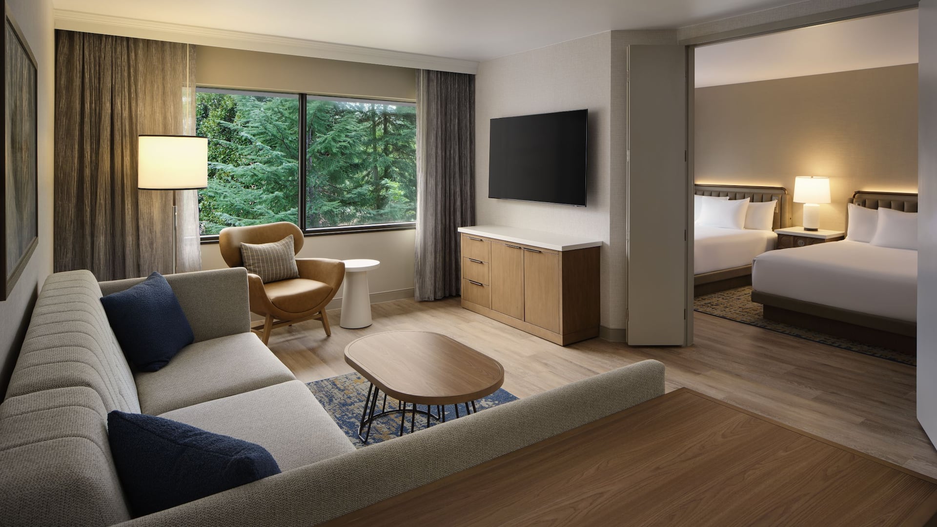 Hyatt Regency Suites Atlanta Northwest Two Queen Suite Full Room View