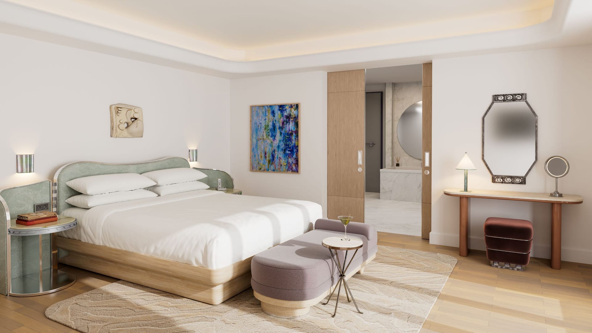 2 of 2 Hyatt Regency Nice Palais de la Méditerranée Penthouse Suite Bedroom