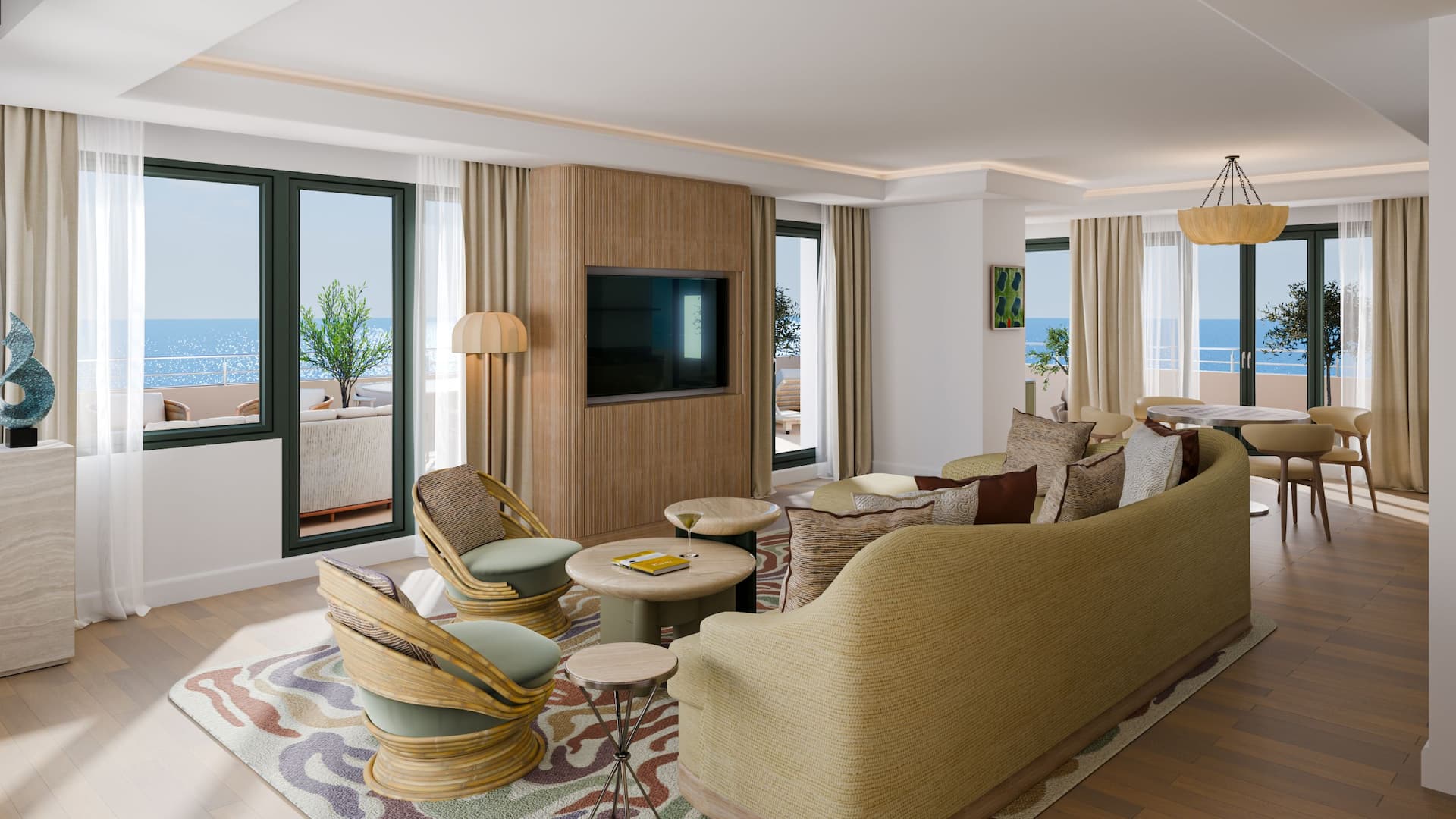 Hyatt Regency Nice Palais de la Méditerranée Penthouse Suite Living Room