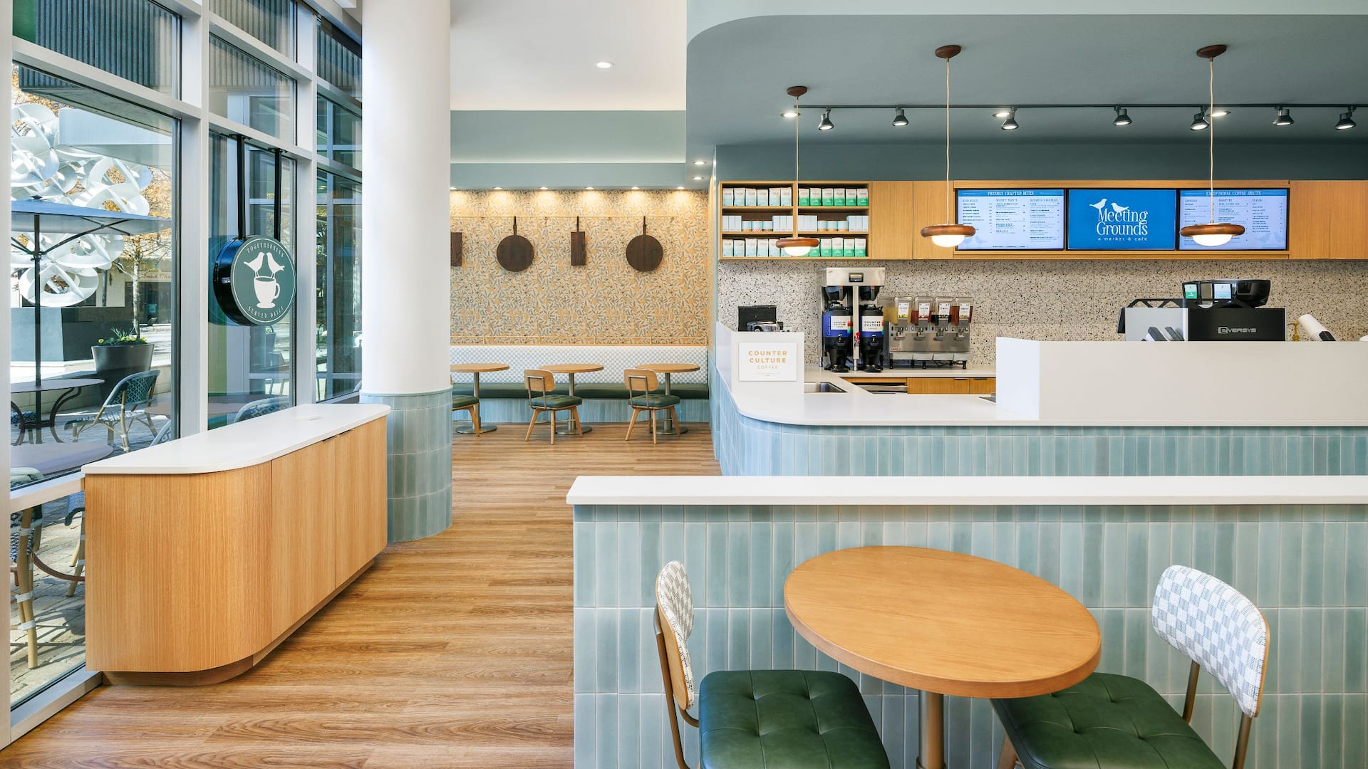 Hyatt Regency Greenville Cafe Meeting Grounds Seating Area Front