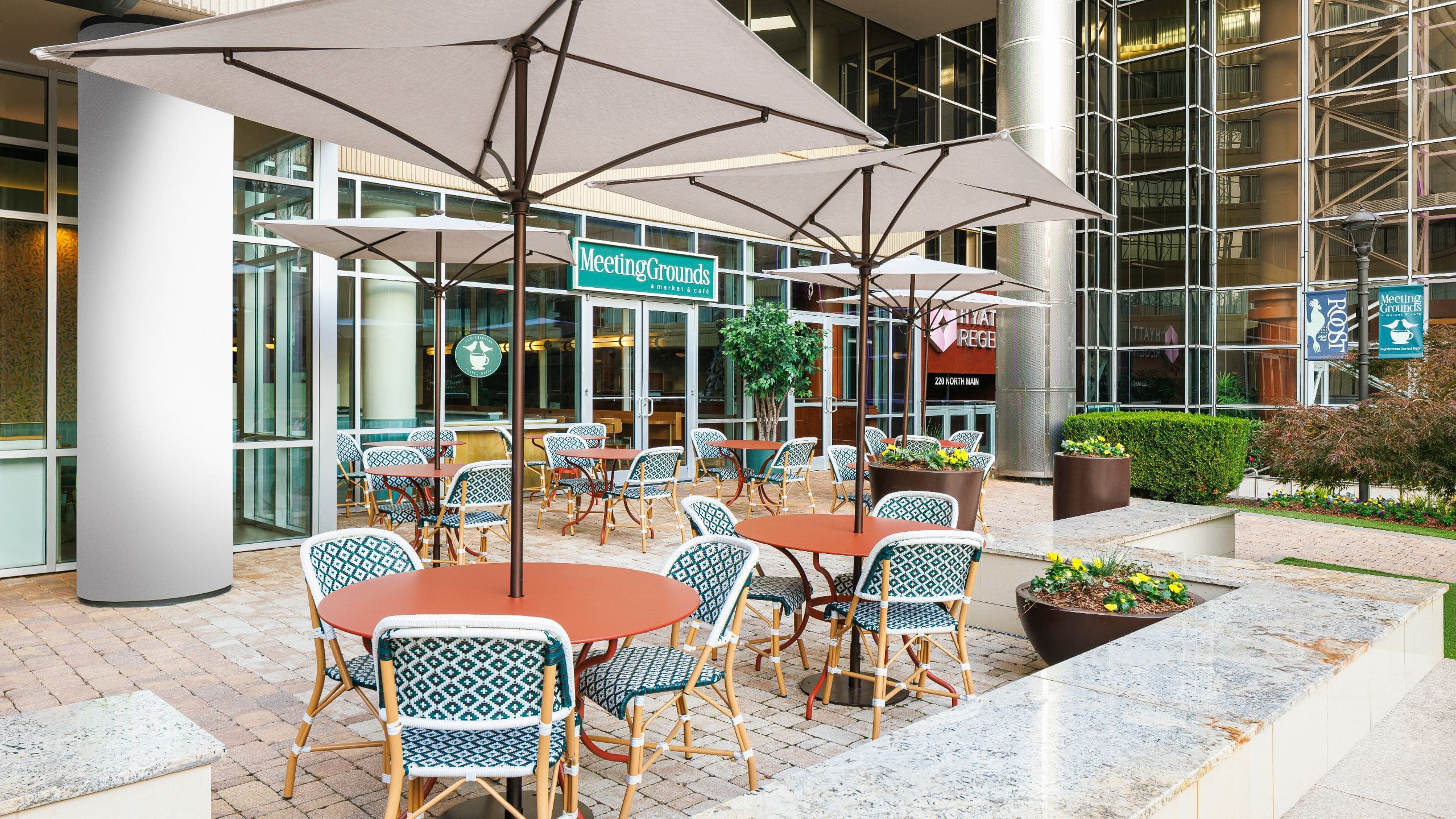 Cafe Meeting Grounds patio seating