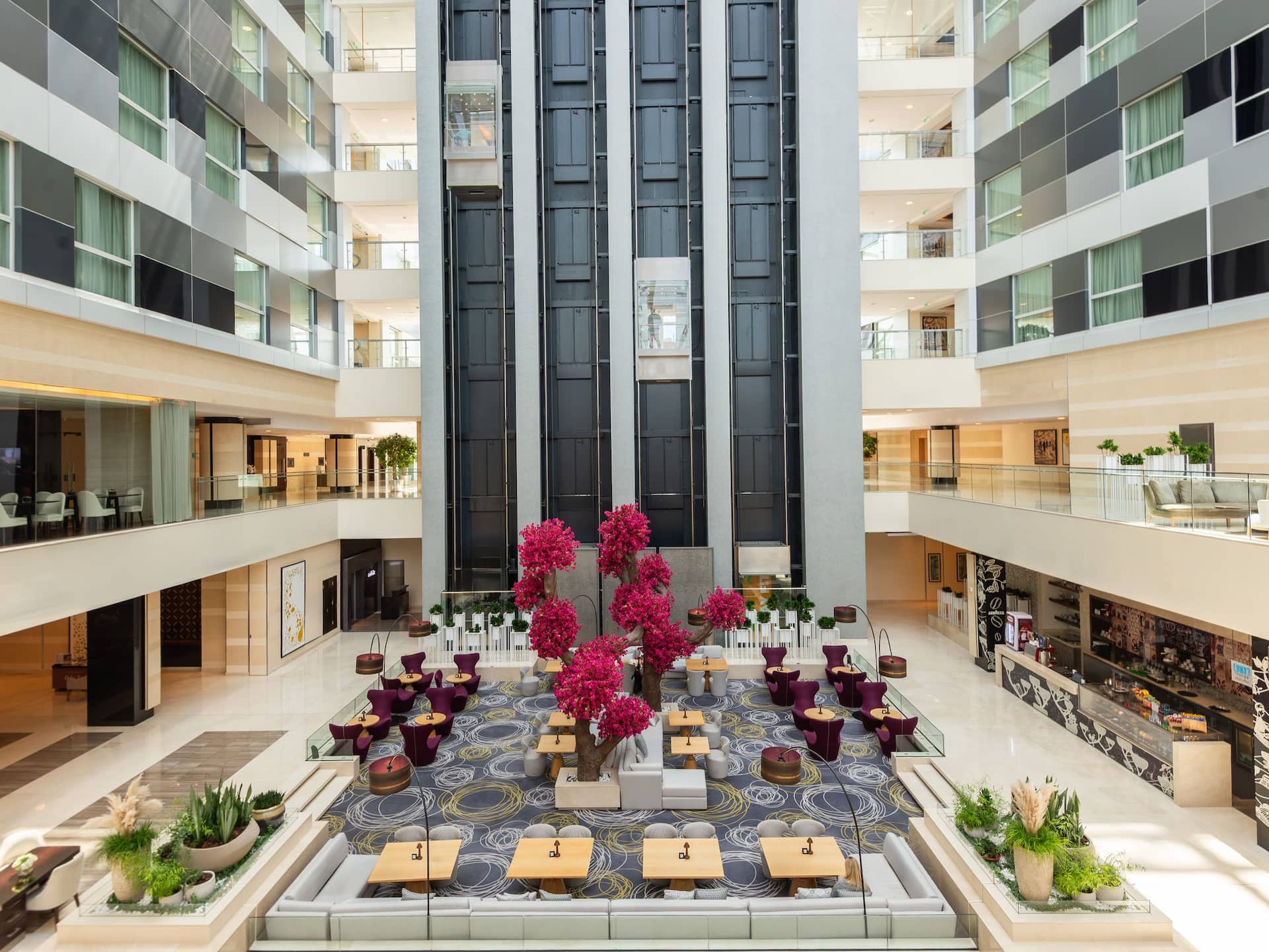 Hyatt Regency Sky Lounge and Lobby Area