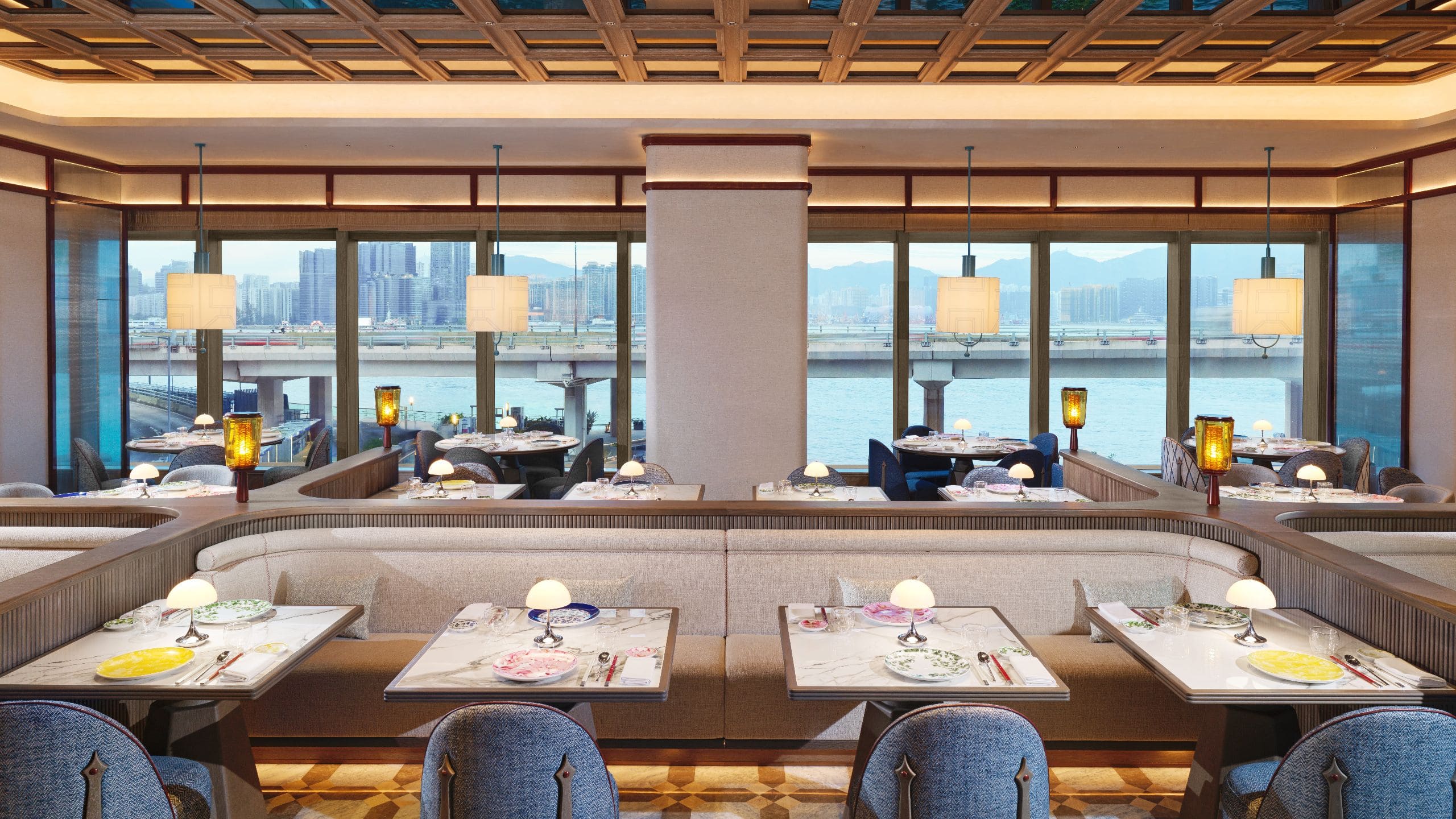 Hyatt Centric Victoria Harbour Hong Kong One Duck Lane Main Dining Room Panoramic