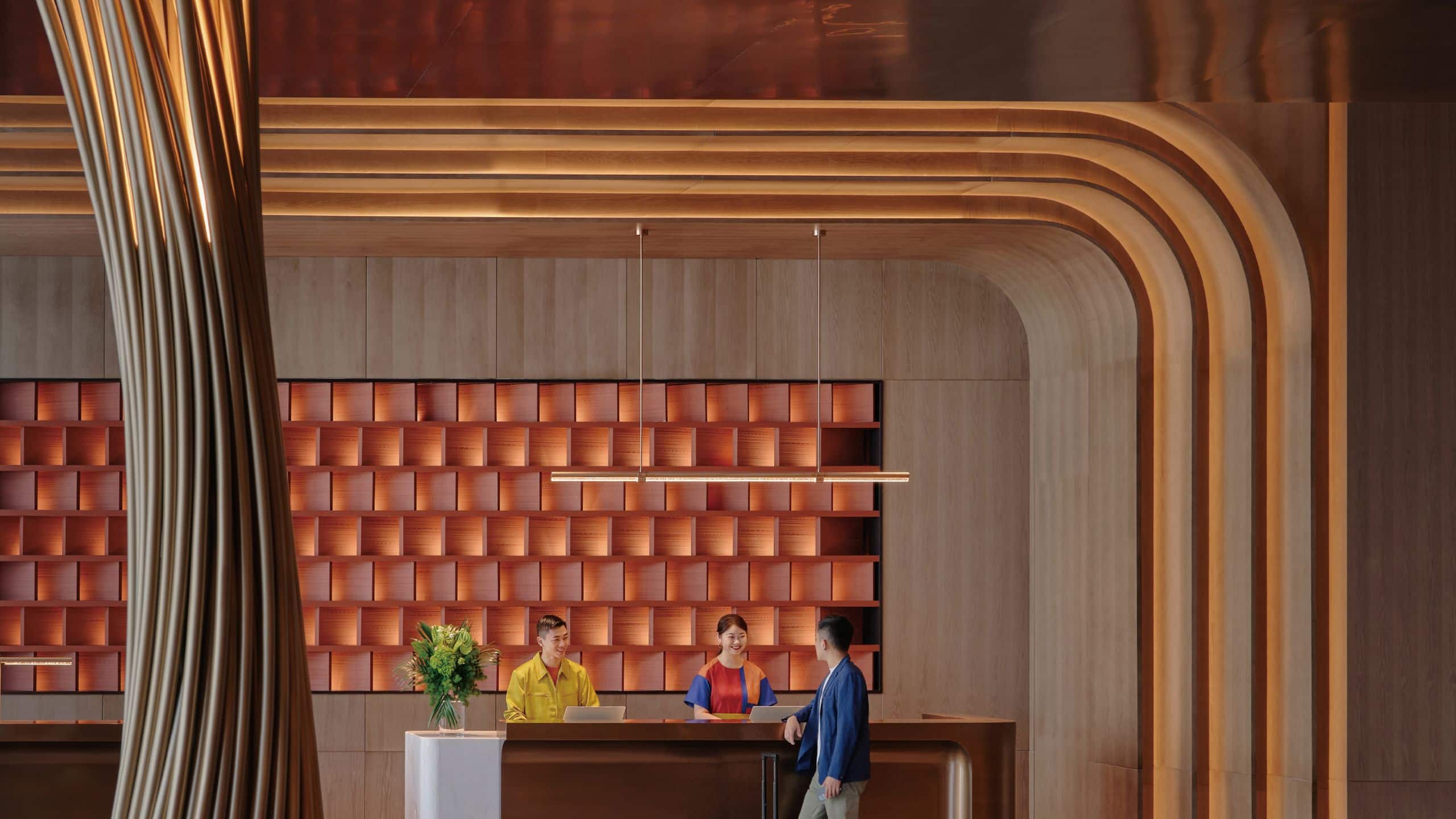 Hyatt Centric The Ring Chengdu Front Desk with Guest