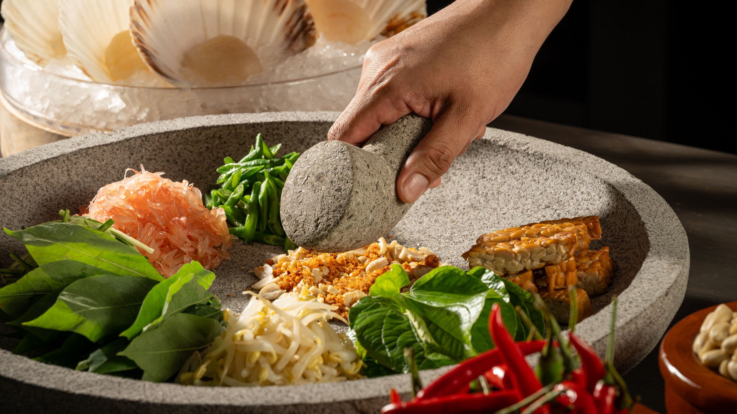 Park Hyatt Kuala Lumpur Ramadan Local Greens In Stone Mortar