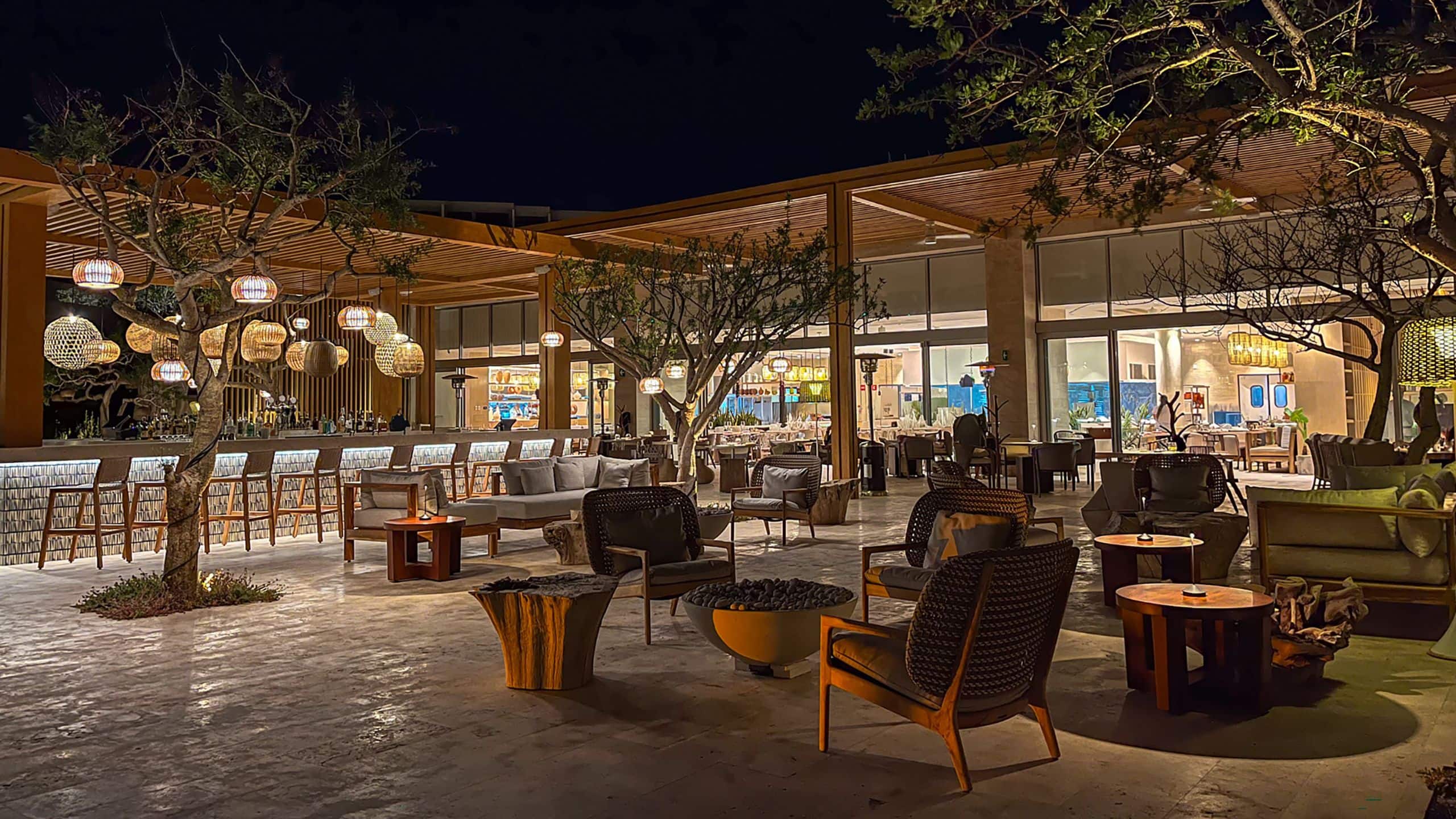 Park Hyatt Cabo Del Sol Pool Bar Nighttime View