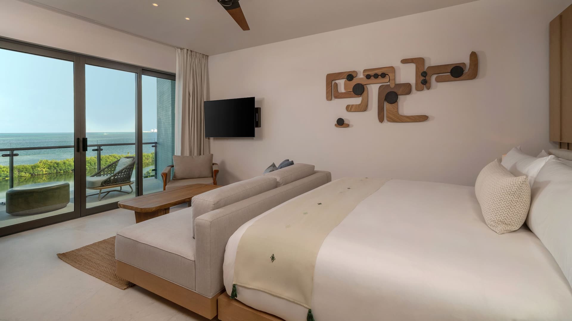 Grand Hyatt Cancun Beach Resort King Ocean View Bedroom