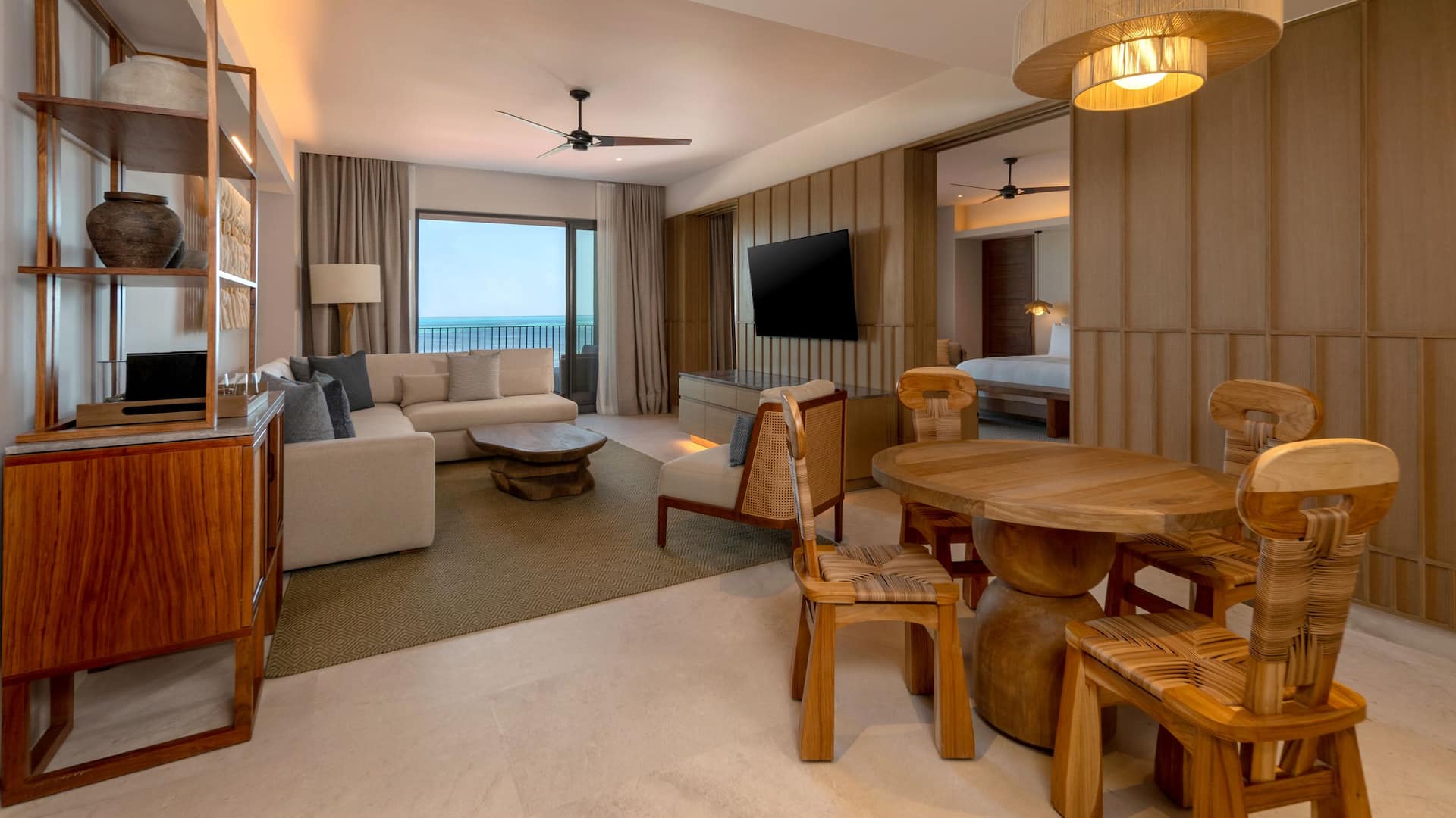 2 of 5 Grand Hyatt Cancun Beach Resort Living Room Suite Dining